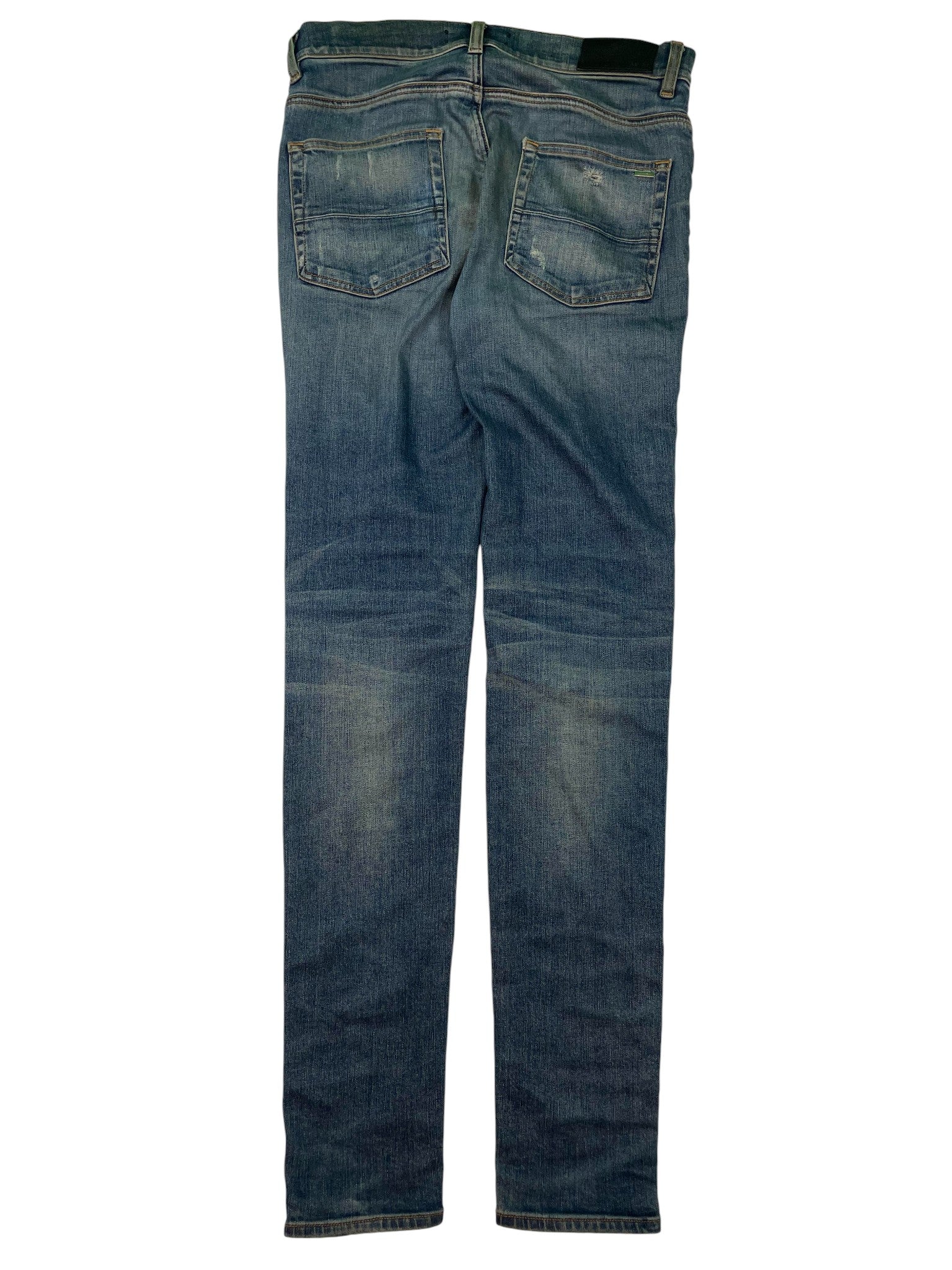 Amiri MX1 Dark Wash Orange Patch Jeans