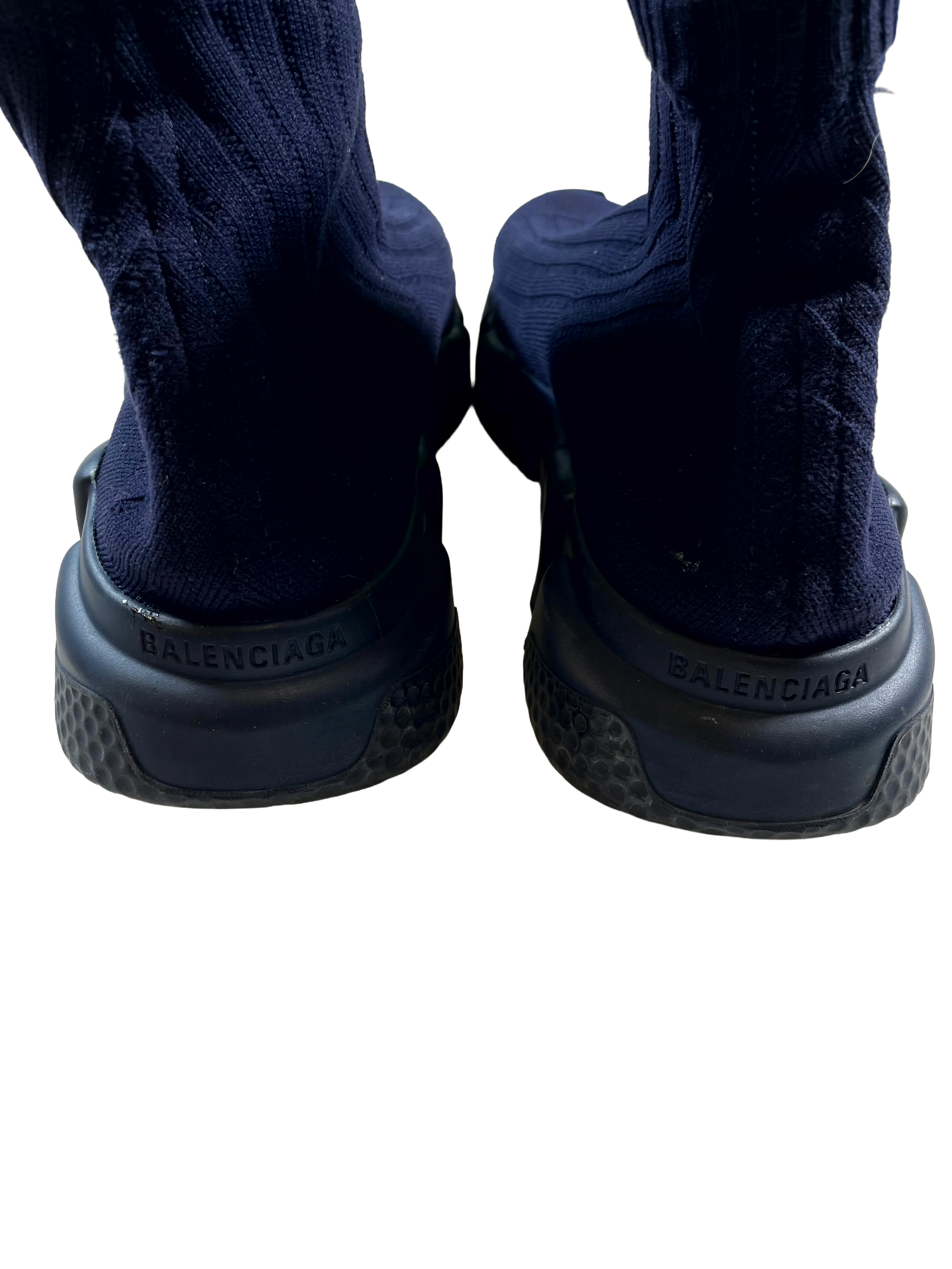 Balenciaga Navy Sock Sneakers