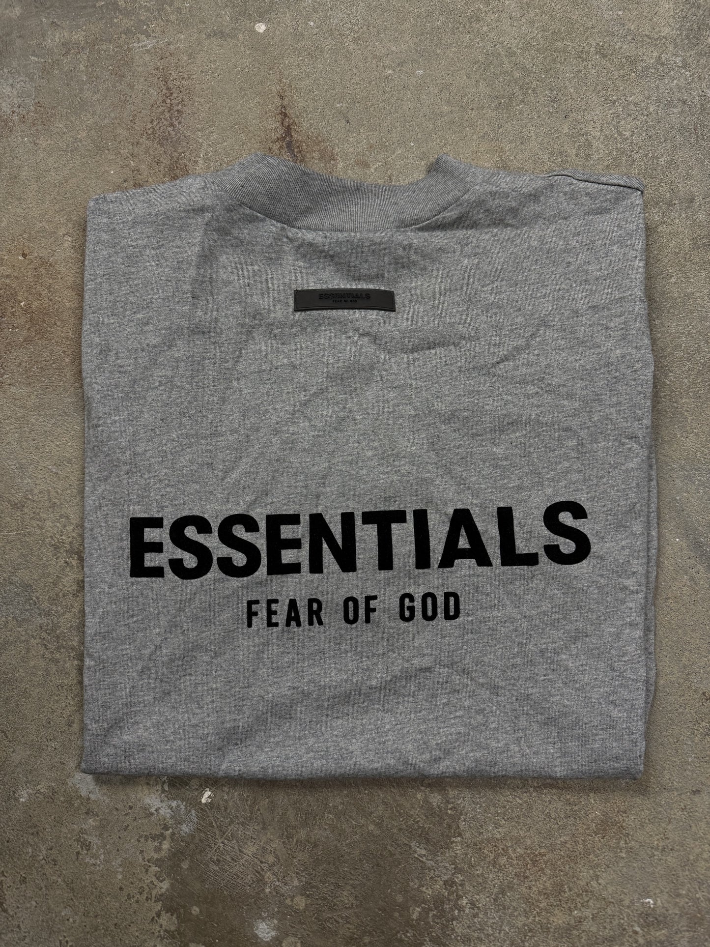 Essentials Dark Oatmeal Tee Used Small