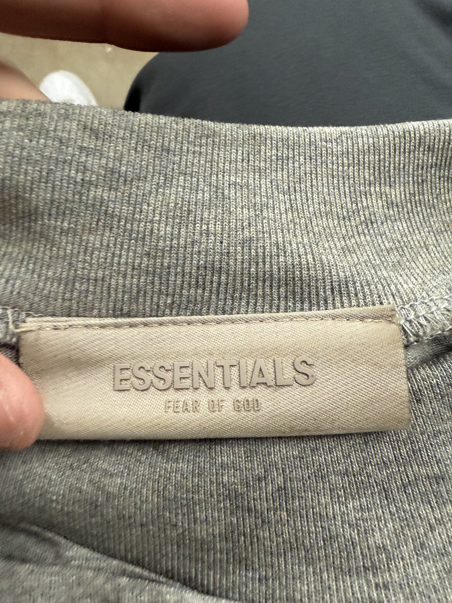 Essentials Dark Oatmeal Tee Used Small