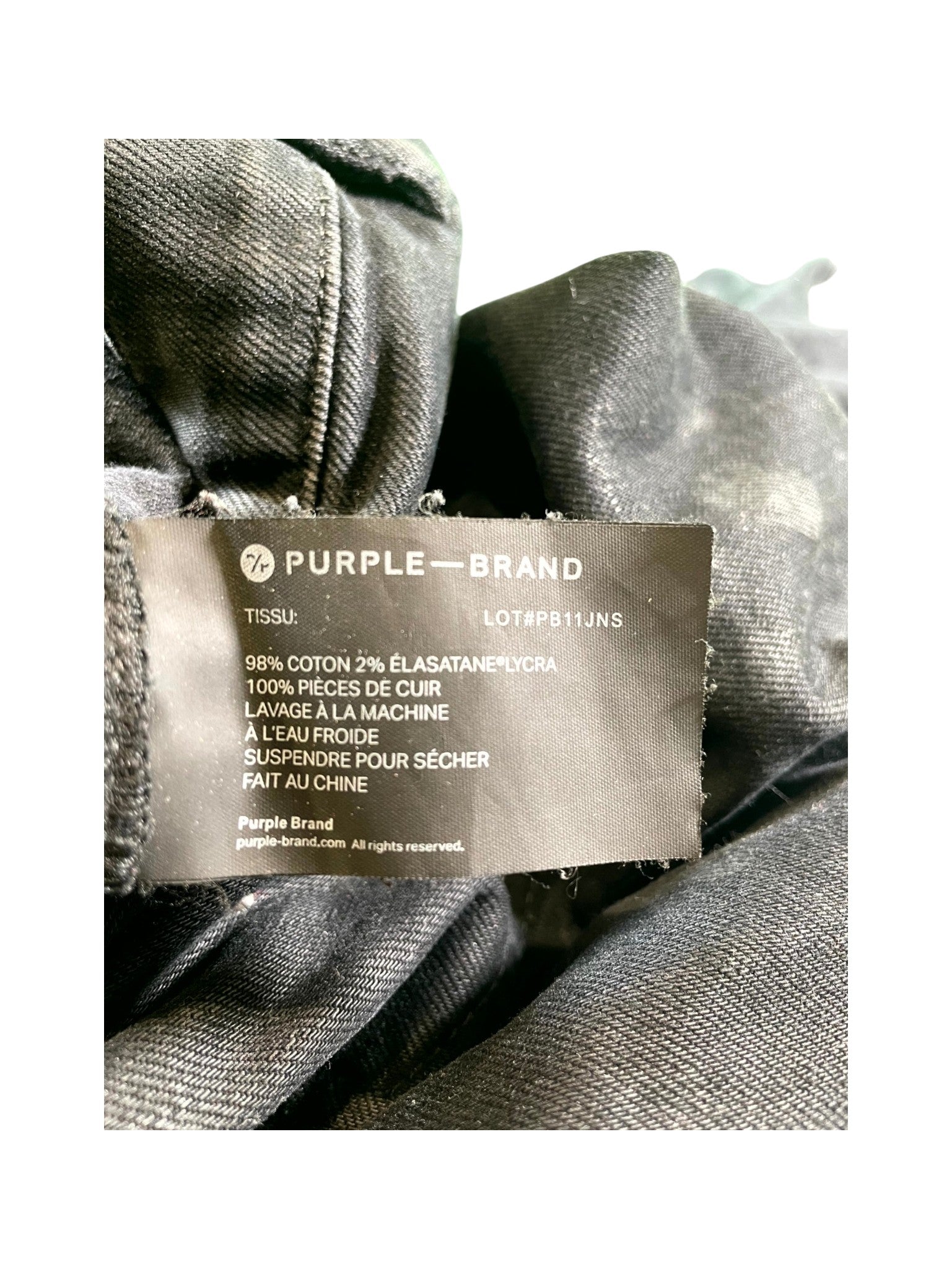 Purple Brand Ripped Black Wash Jeans