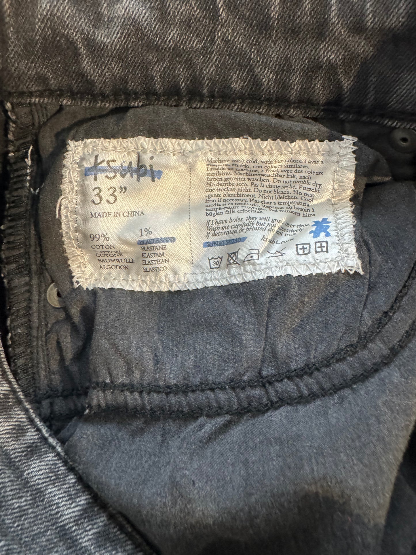 Ksubi Jeans Faded Grey Used 33