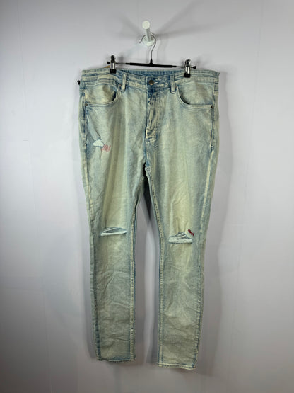 Ksubi Jeans Vintage Wash Red Ripped New With Tags 38