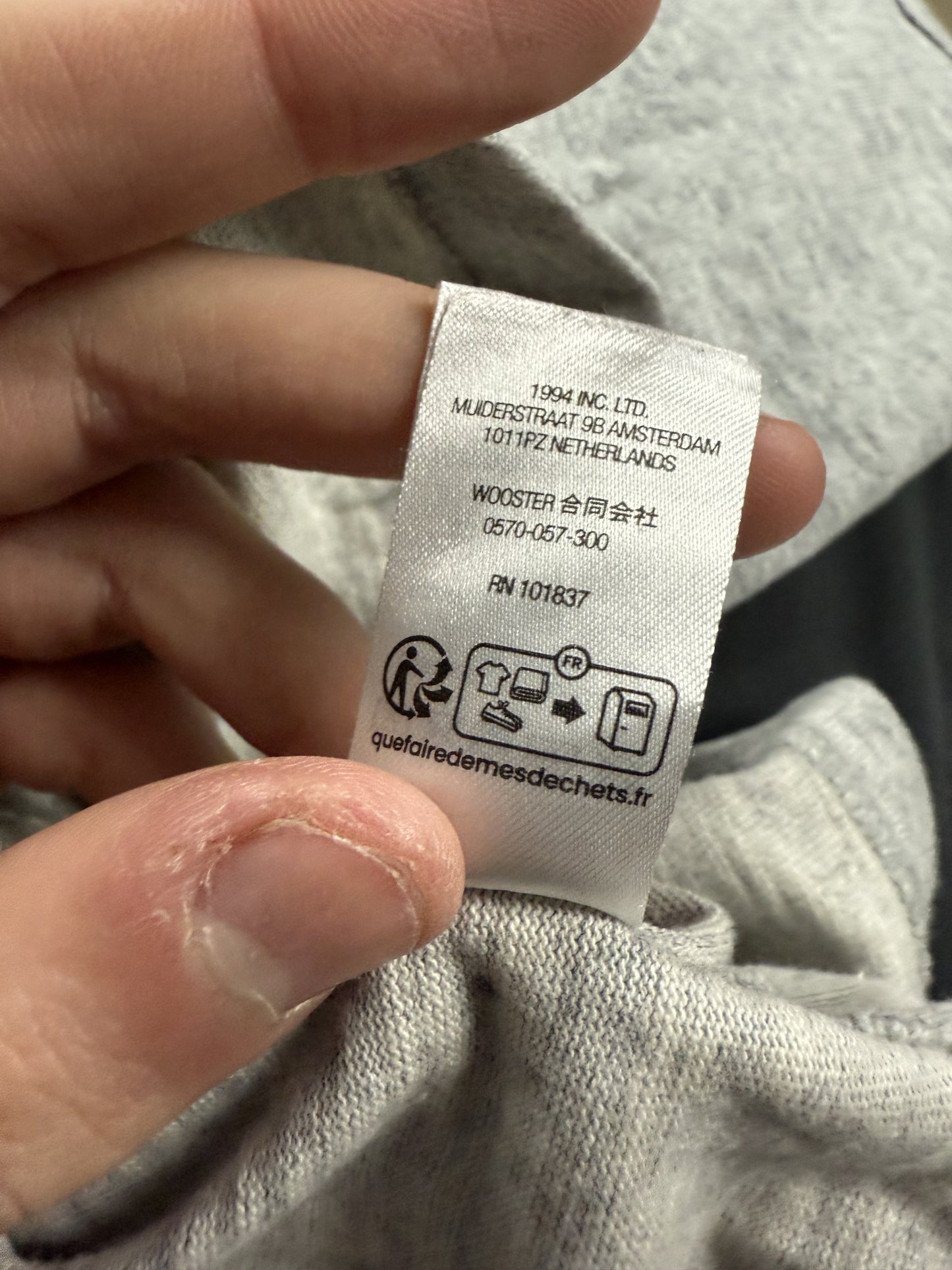 Supreme Pocket Logo Tee Grey Used XXL