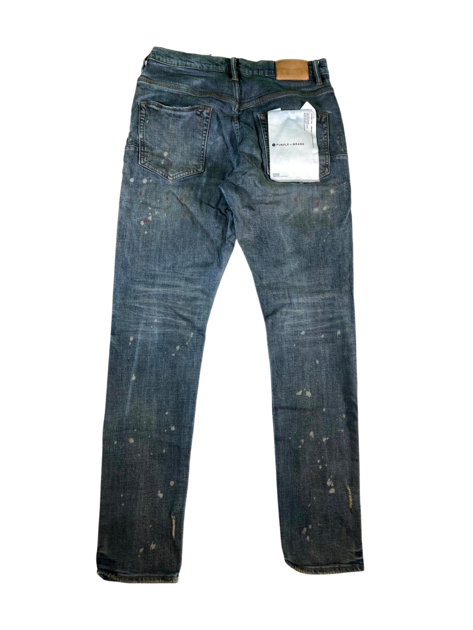 Purple Brand Splatter Blue & Red Jeans