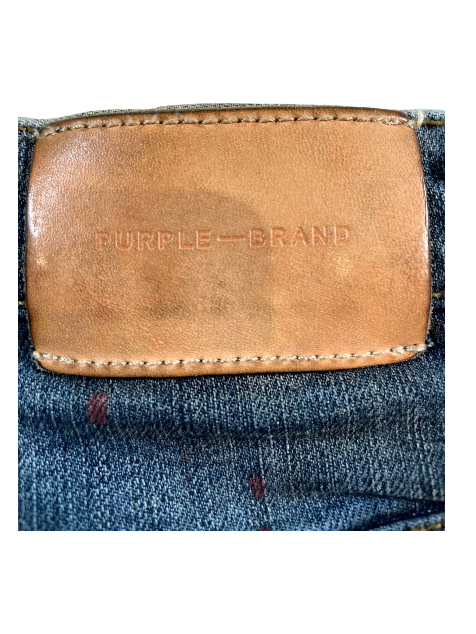 Purple Brand Splatter Blue & Red Jeans