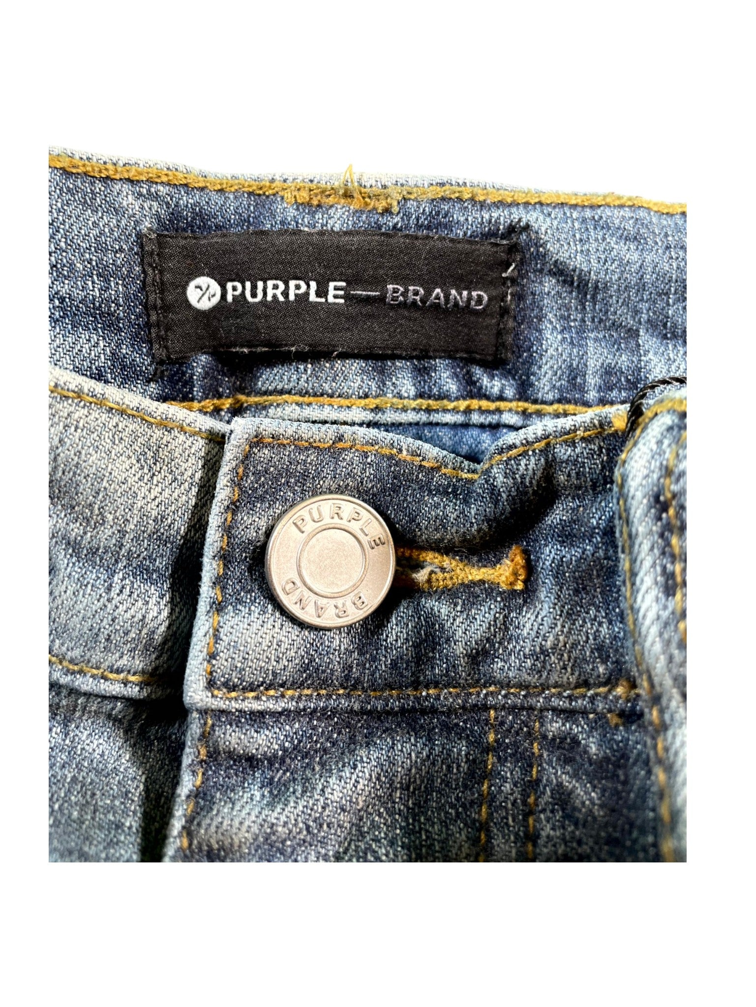 Purple Brand Splatter Blue & Red Jeans