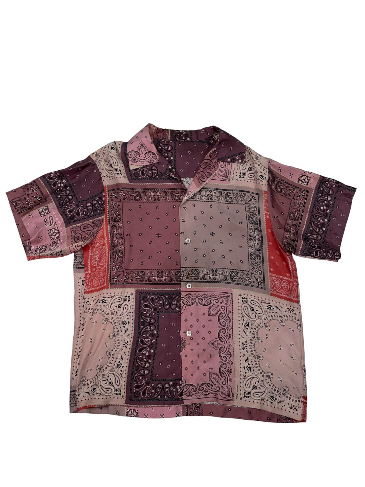 Amiri Silk Purple & Pink Paisley Button Up