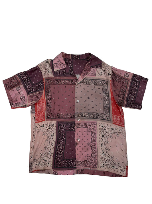 Amiri Silk Purple & Pink Paisley Button Up