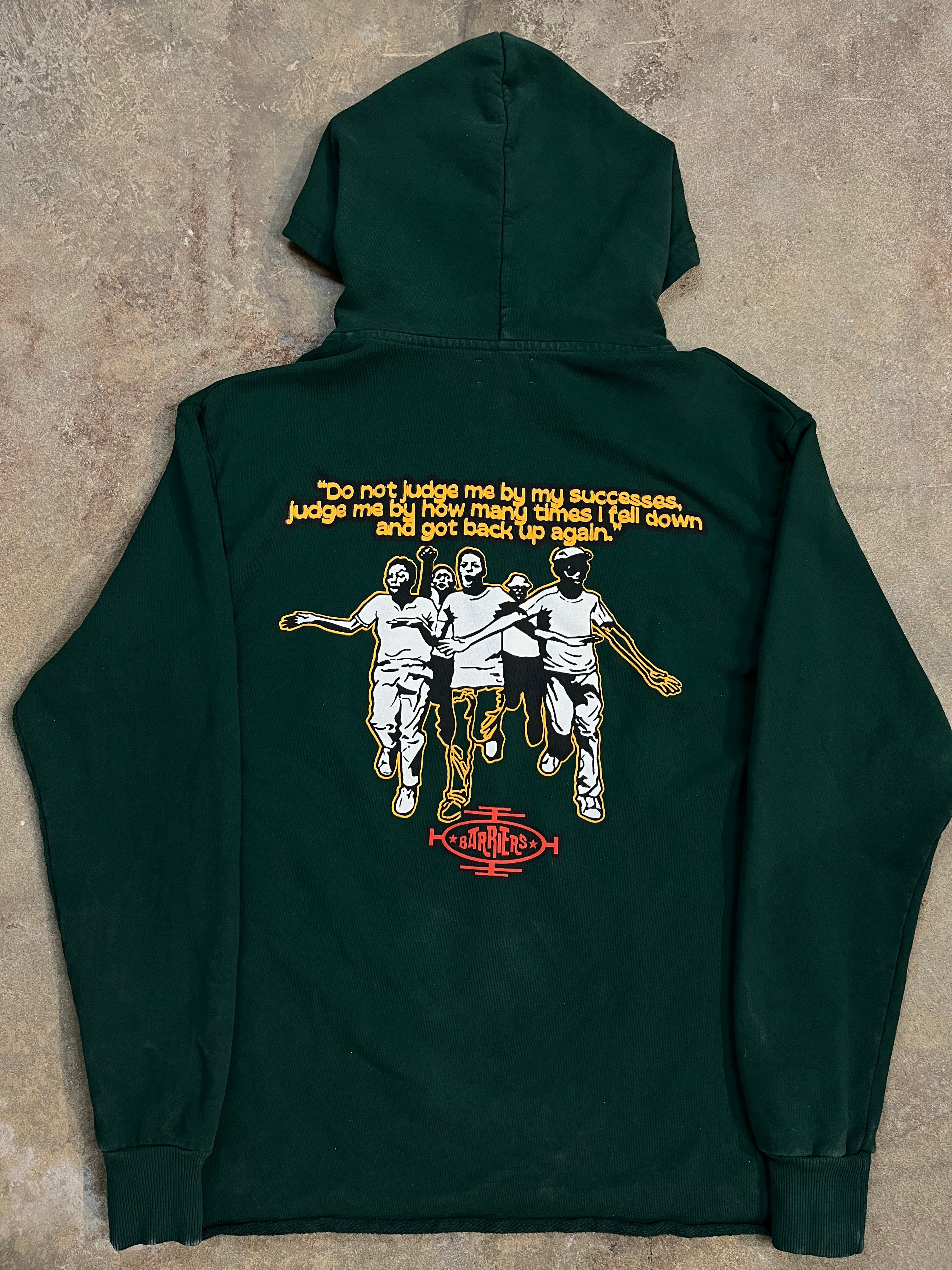 Barriers Hoodie Green Mandela Medium Used