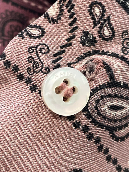 Amiri Silk Purple & Pink Paisley Button Up