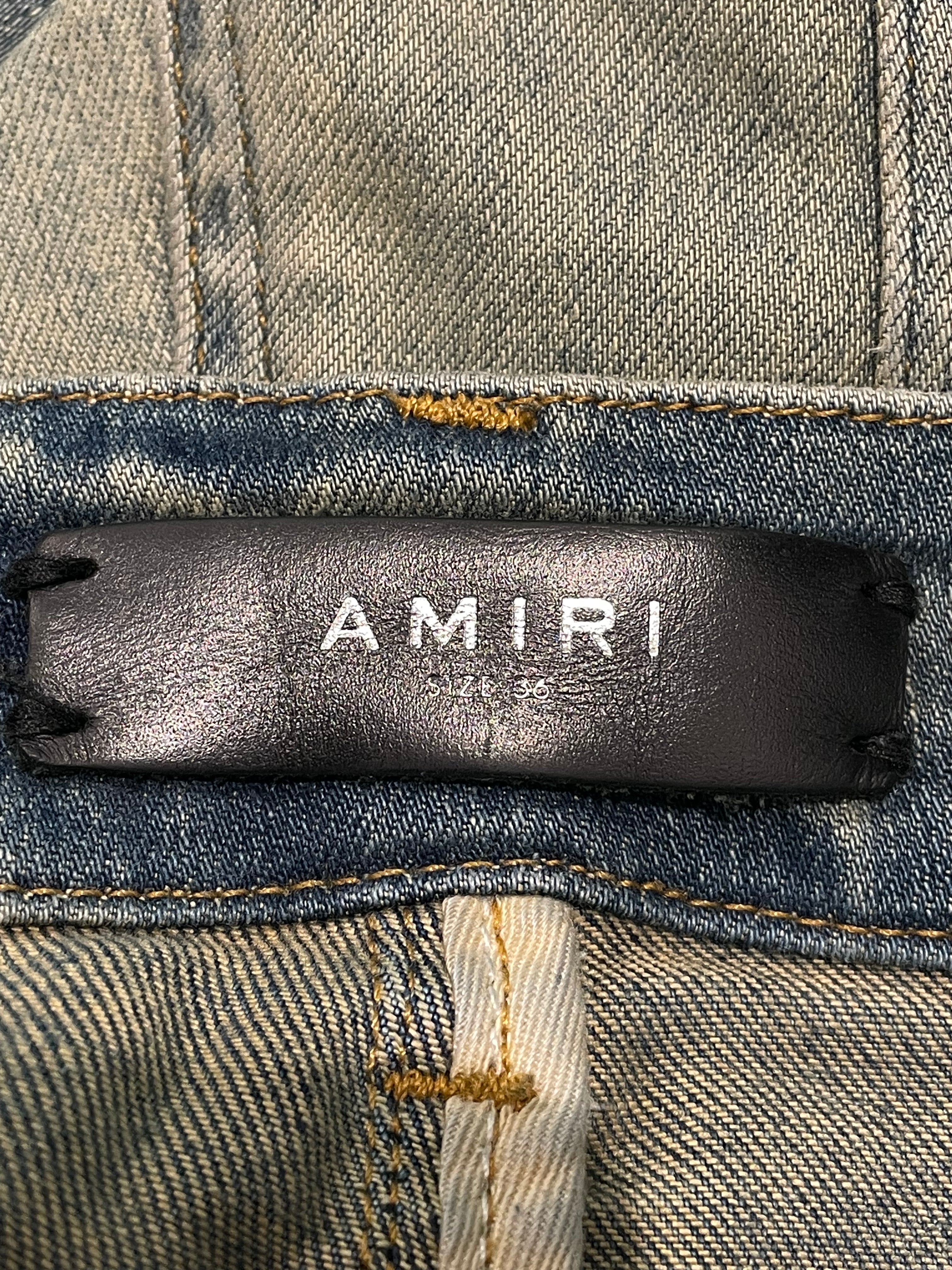 Amiri Thrasher Vintage Wash Plain Blue Jeans