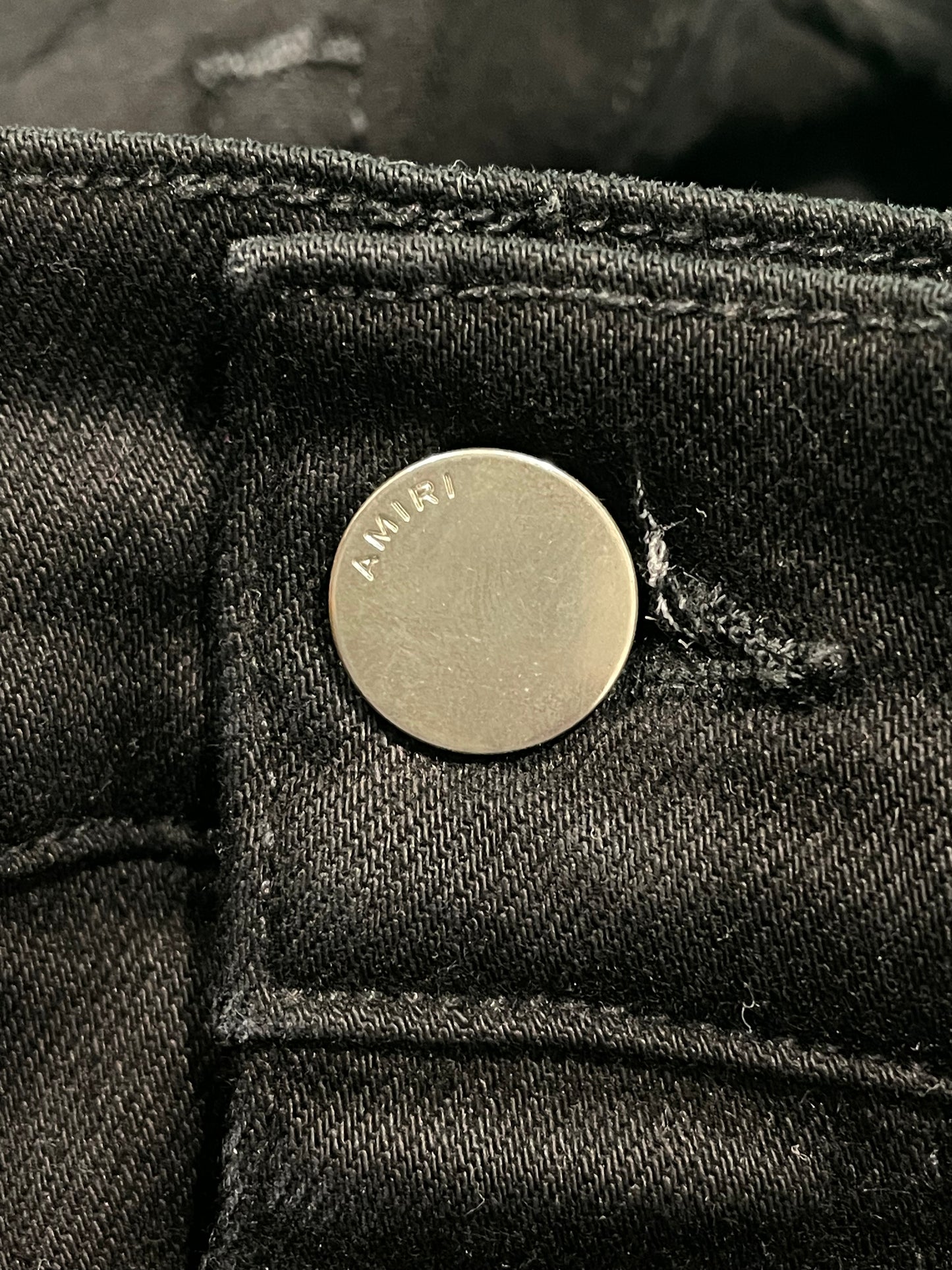 Amiri MX1 Aloha Patch Black Jeans
