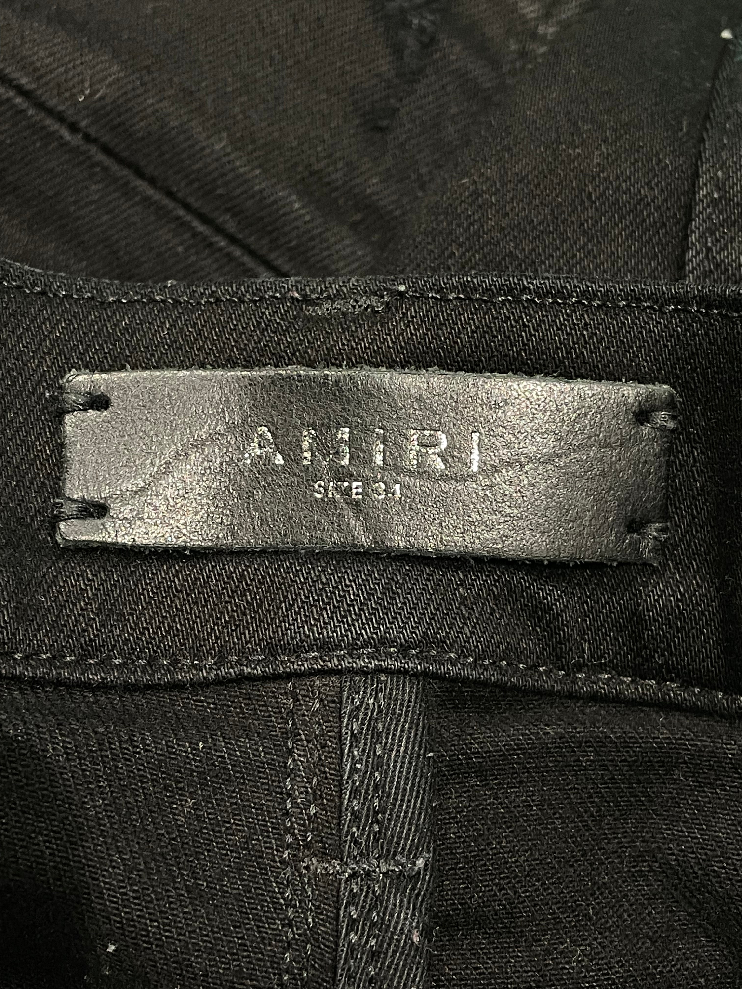 Amiri MX1 Aloha Patch Black Jeans