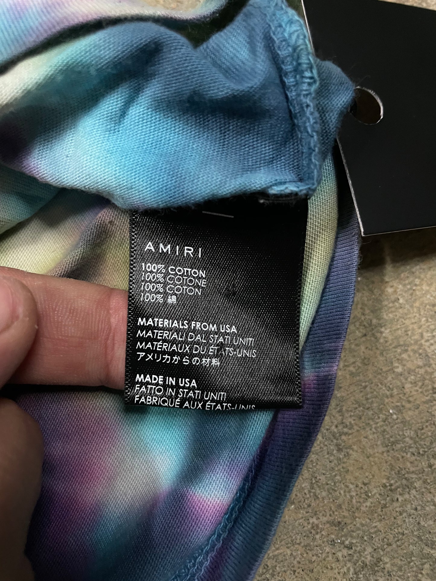 Amiri Tie Dye Dove Tee XL Used