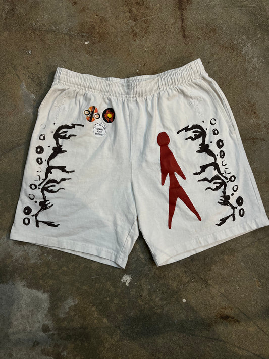 Cactus Jack Shorts Cream Red Used Small