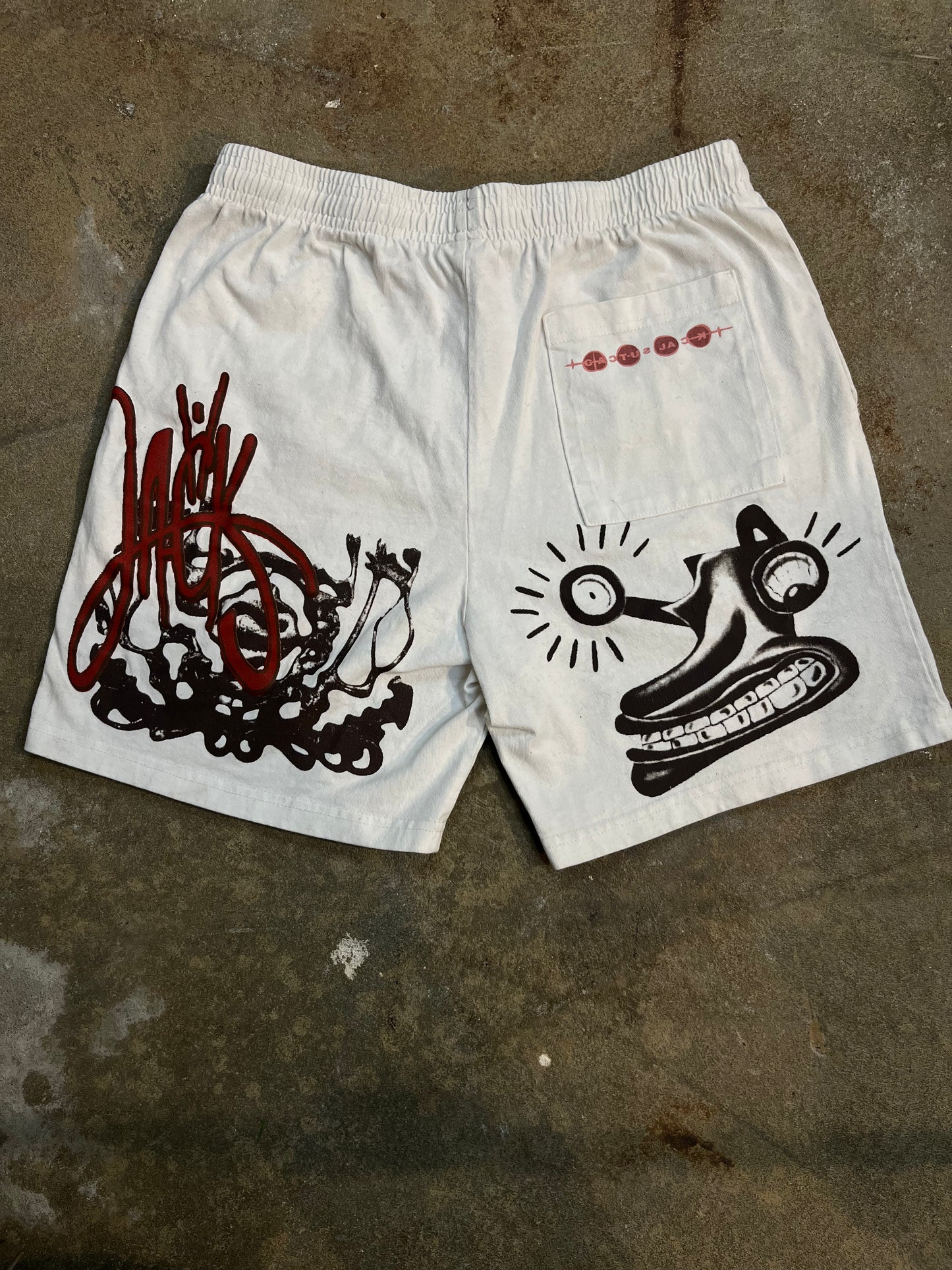 Cactus Jack Shorts Cream Red Used Small