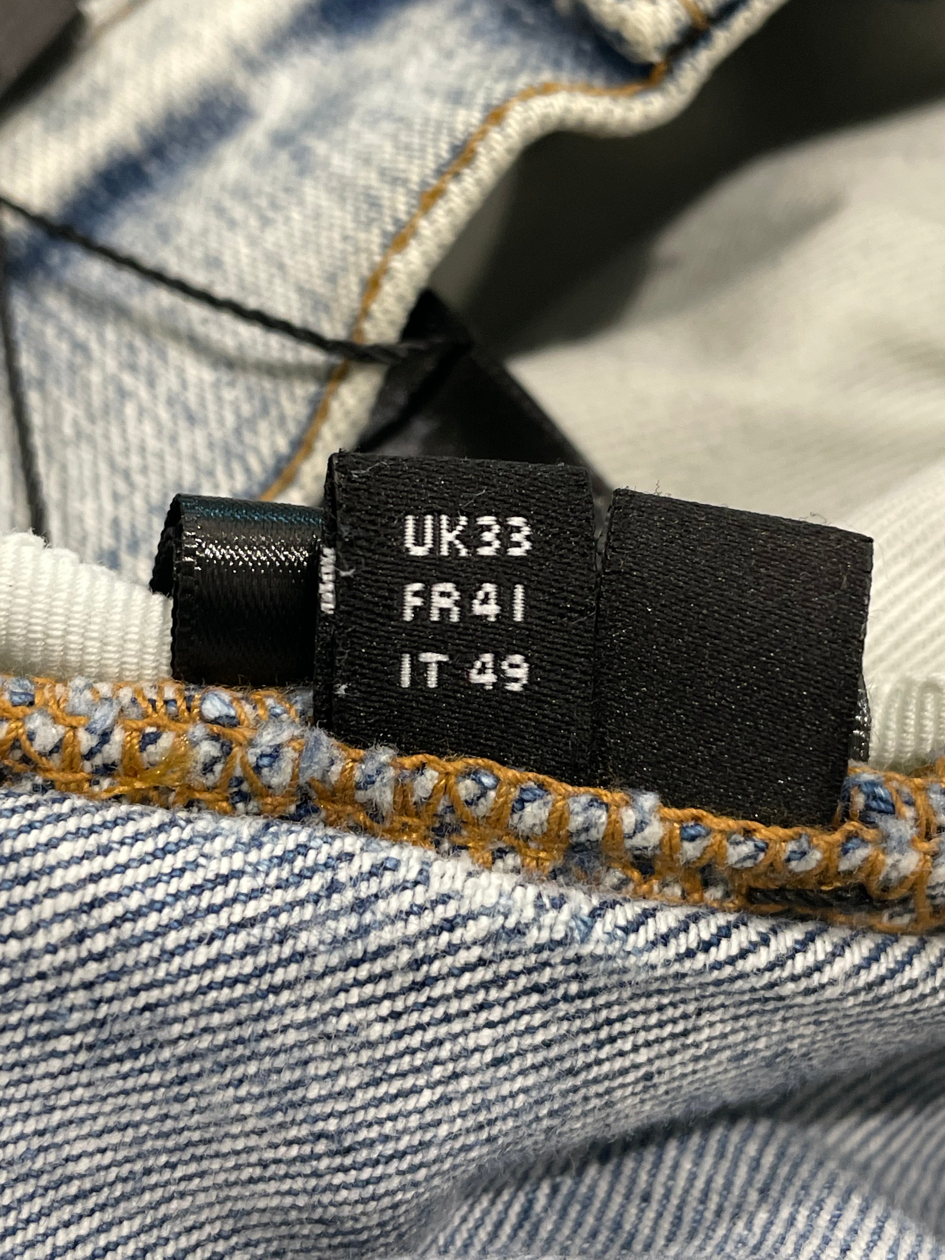 Amiri Playboy Magazine Light Wash Blue Jeans