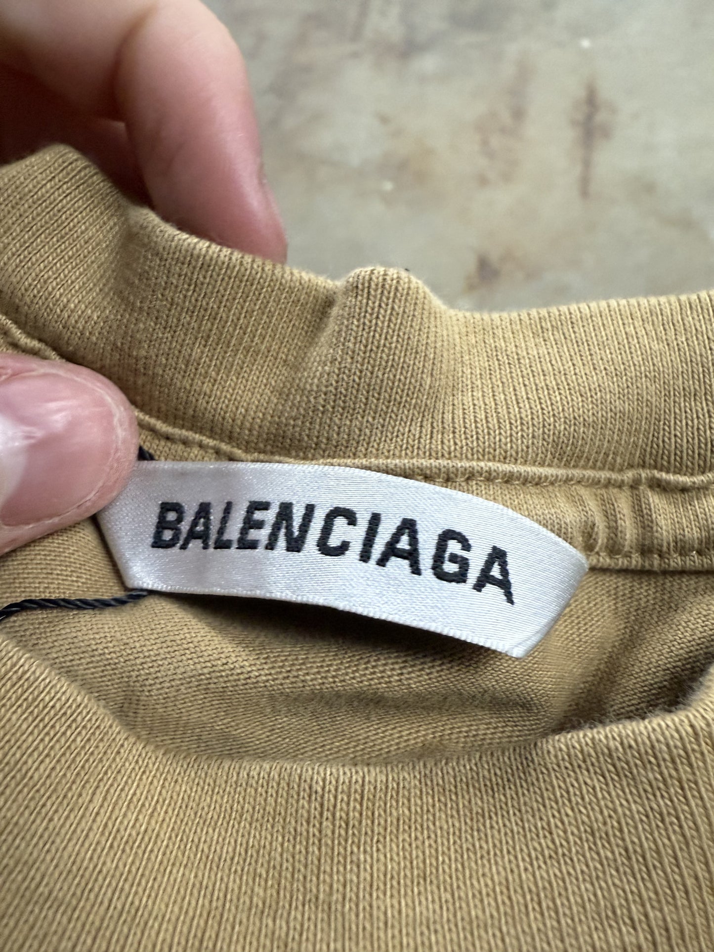 Balenciaga Brown Tee Used Small