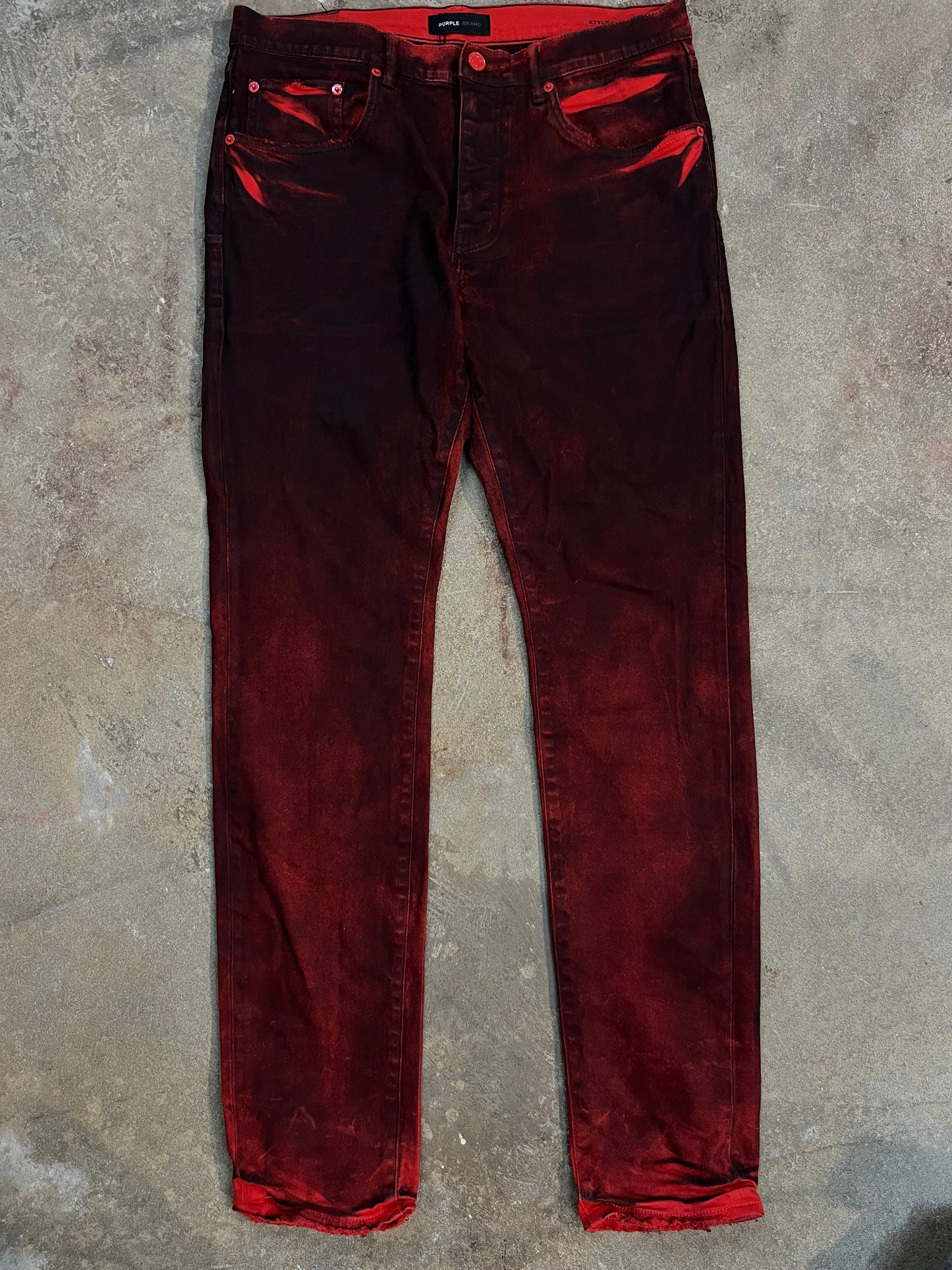 Purple Jeans Red Wax Used 34