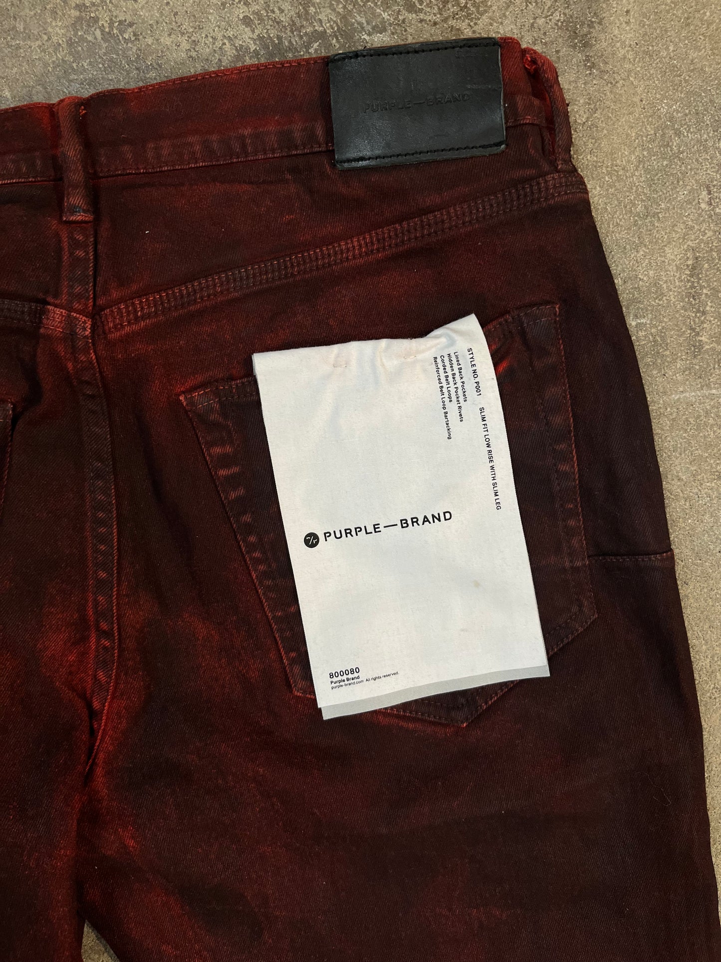 Purple Jeans Red Wax Used 34