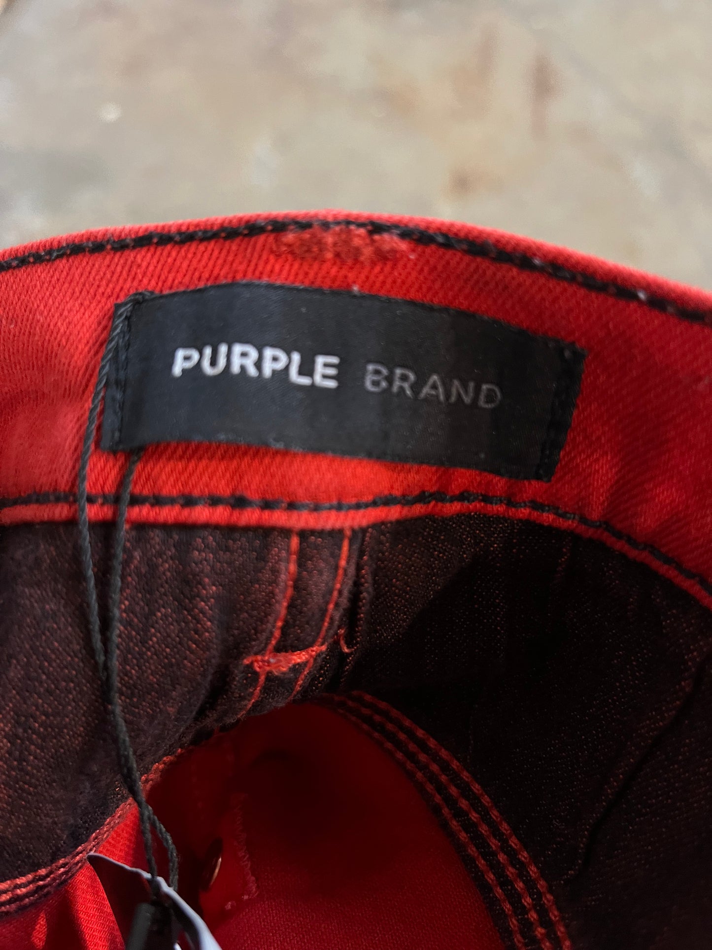 Purple Jeans Red Wax Used 34