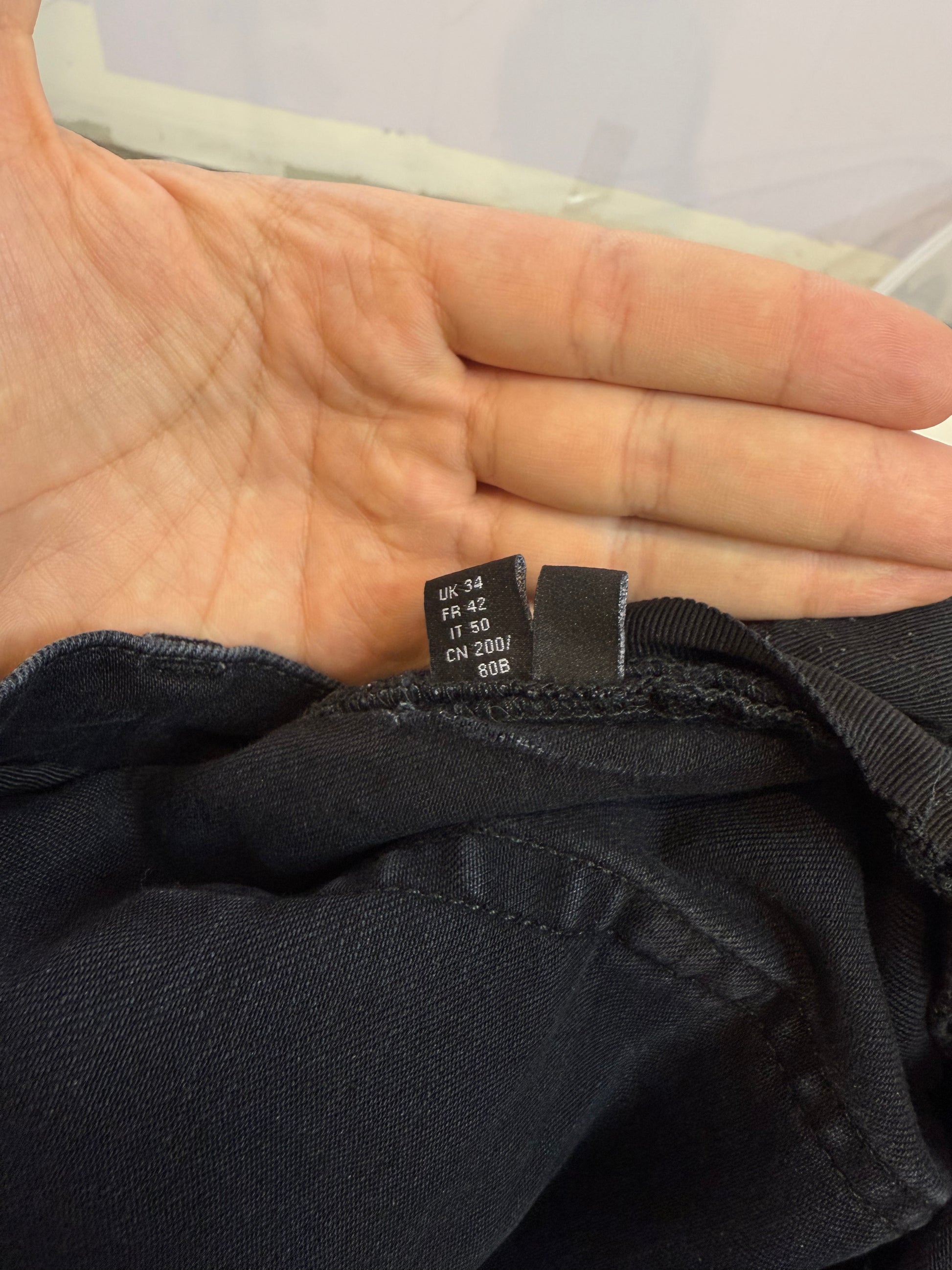 Amiri MX1 Black White Red Patch Used 34