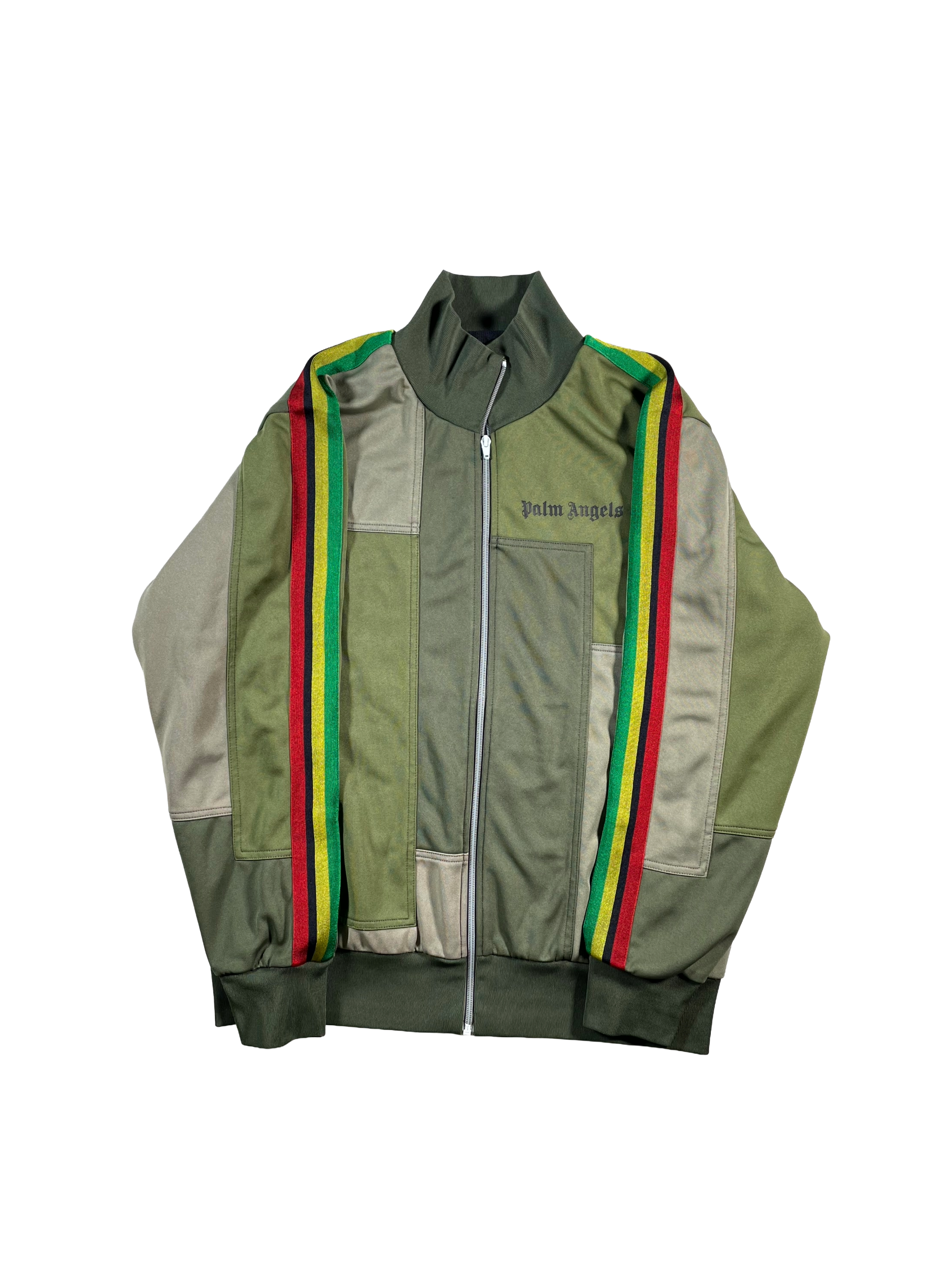 Palm Angels Patch Work Olive Track Jacket