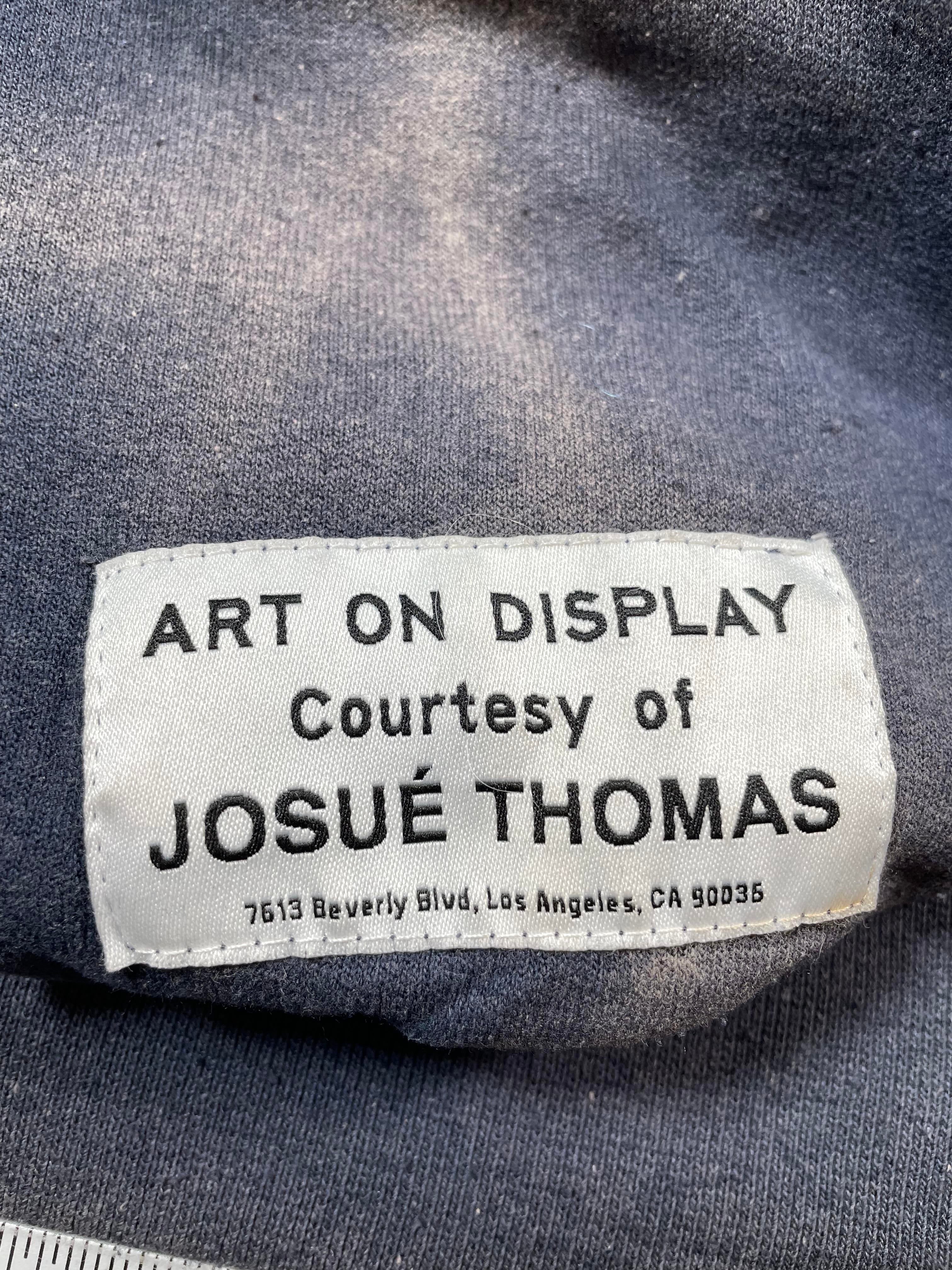 Gallery Dept Navy Faded Yellow Zip Up Hoodie
