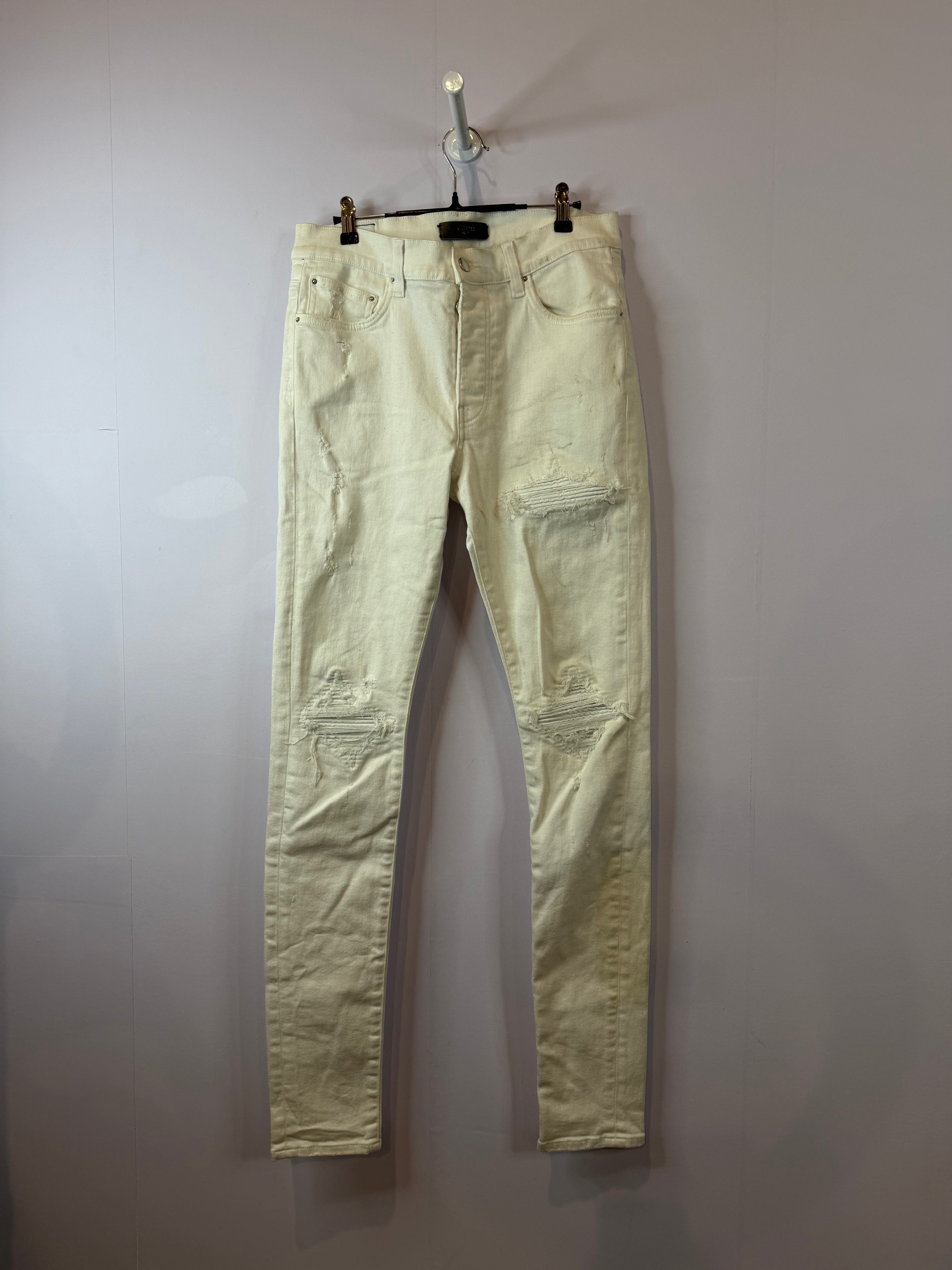 Amiri Jeans MX1 White Patch Used 33