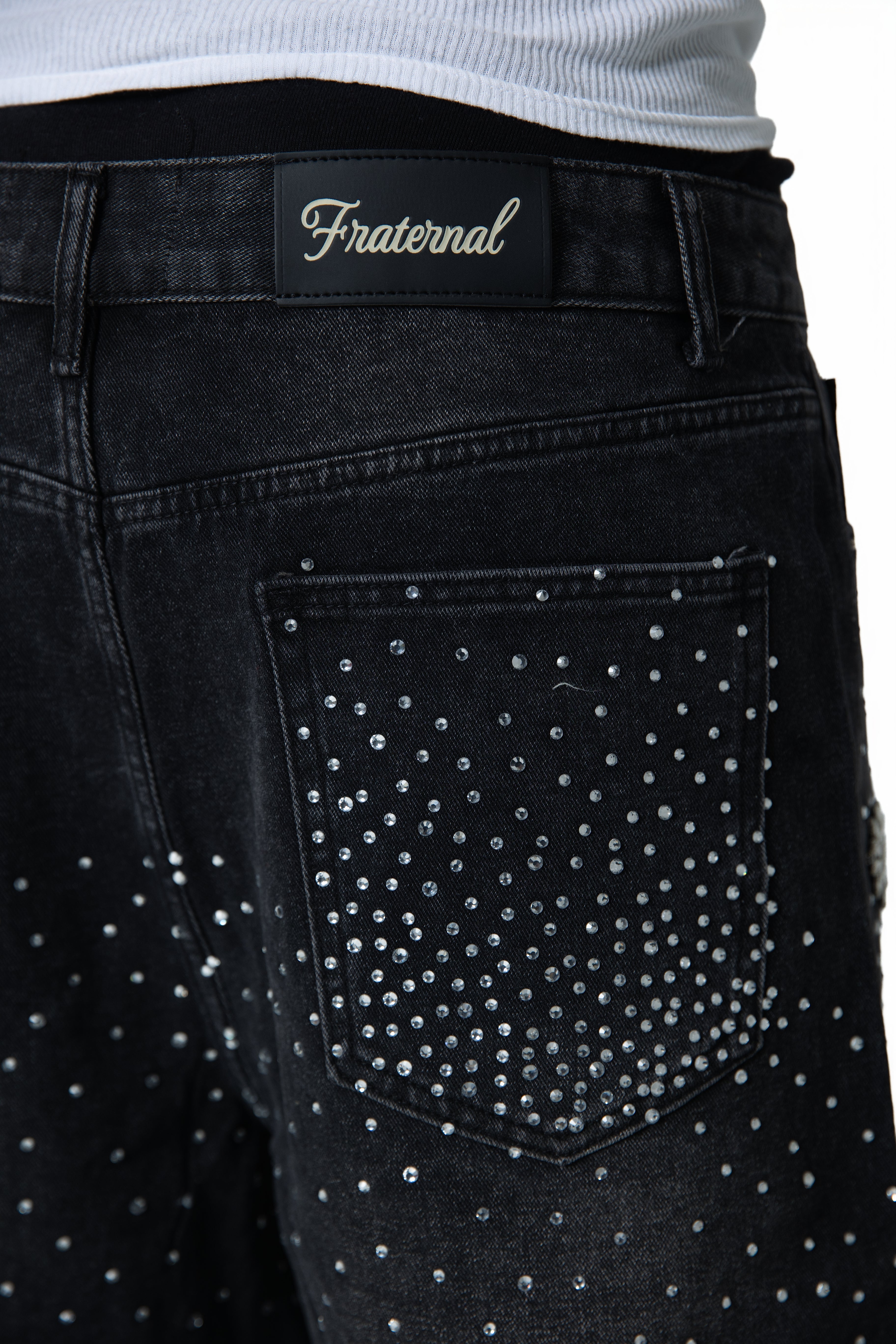 Fraternal Desires 'Astro' Black Jeans Shorts