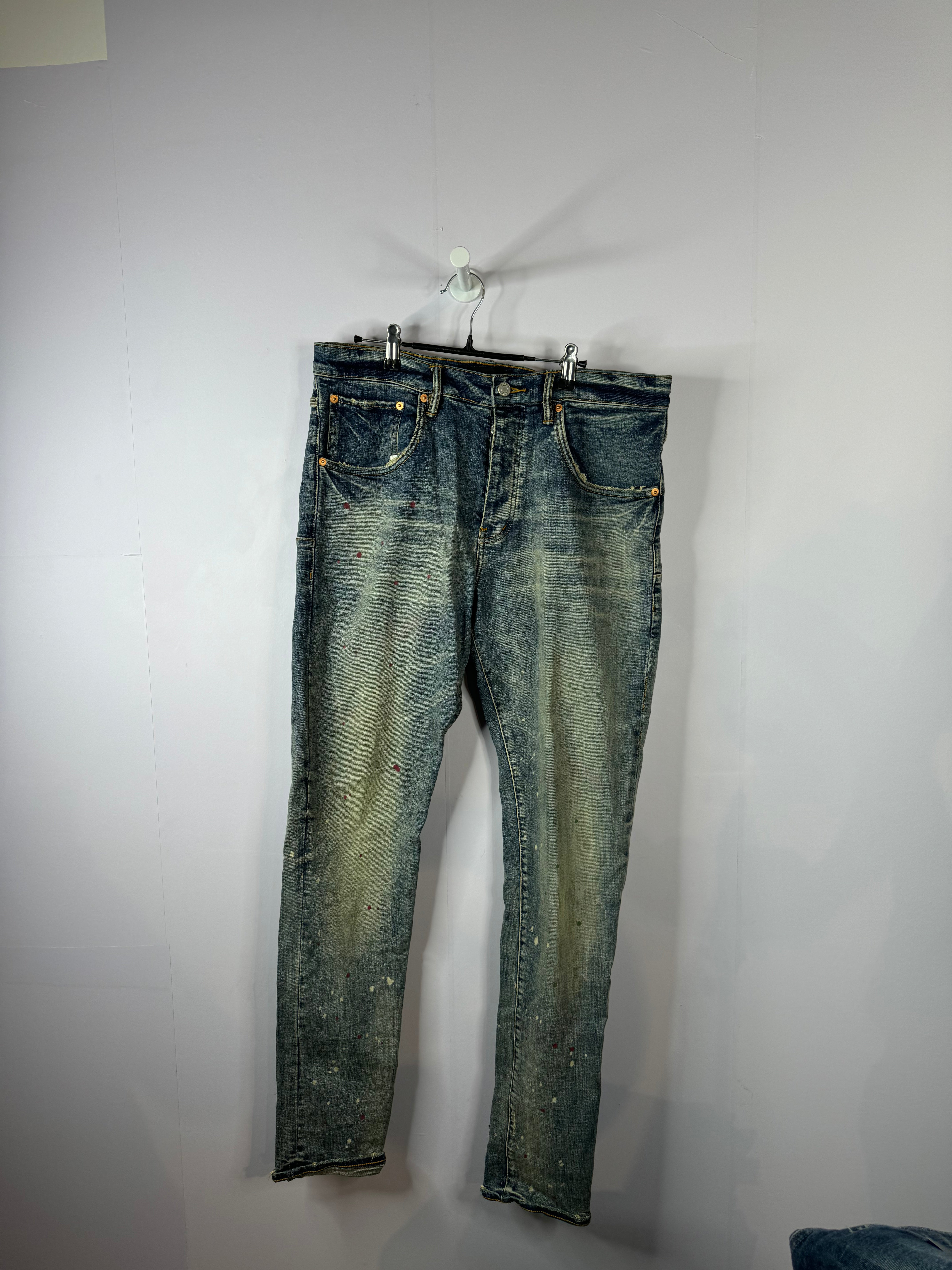 Purple Brand Jeans Paint Splatter Used 34
