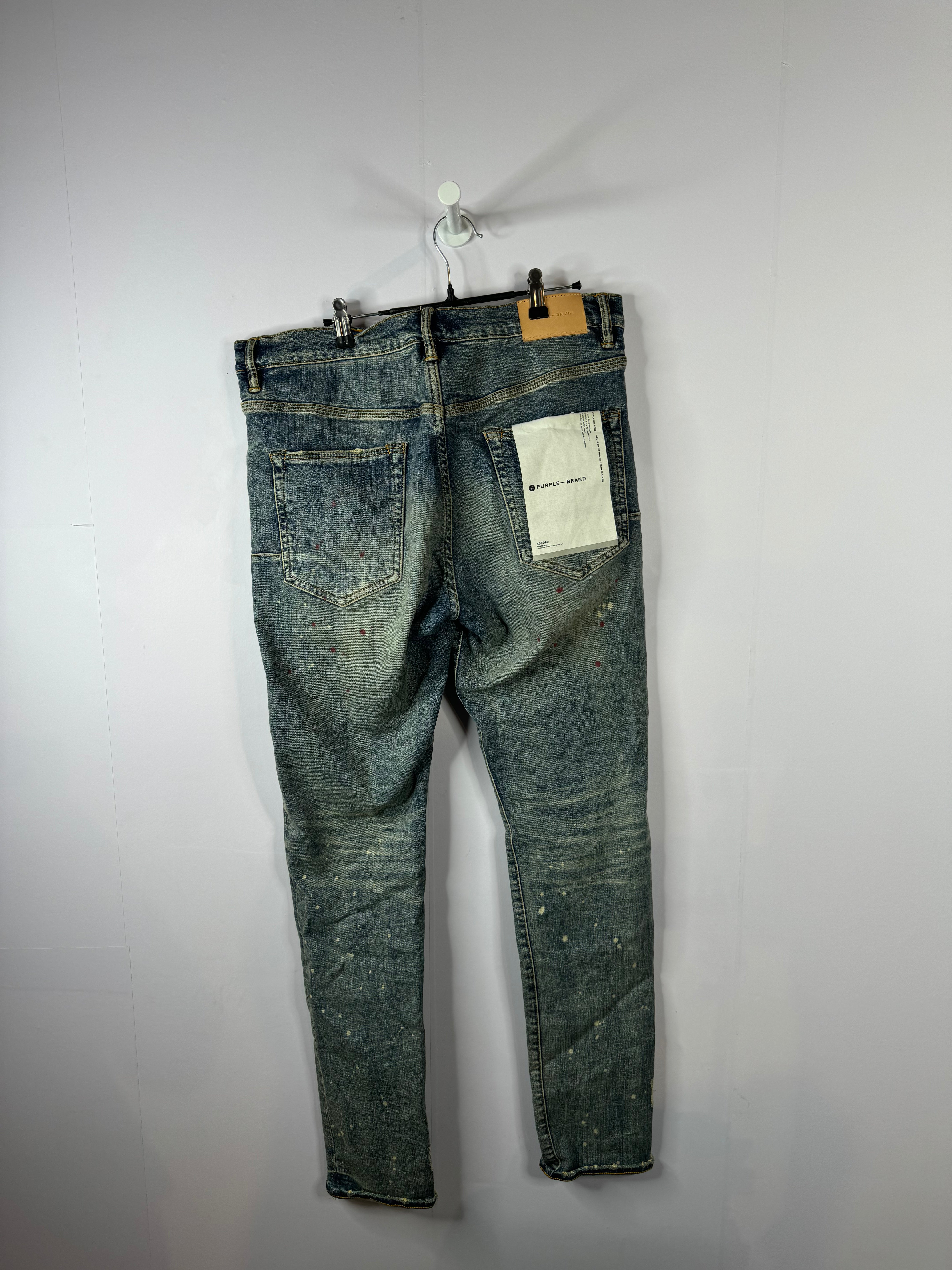 Purple Brand Jeans Paint Splatter Used 34