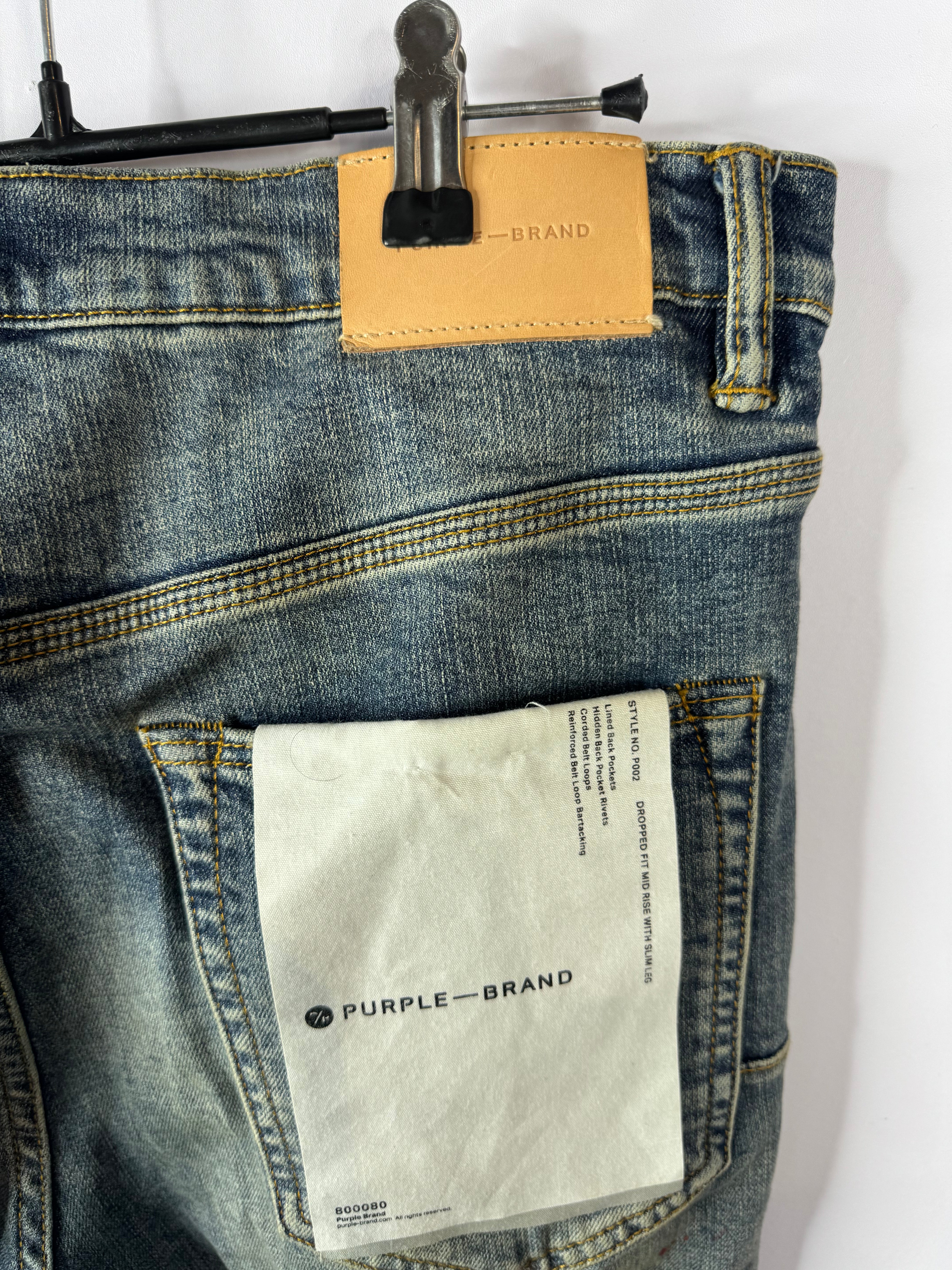 Purple Brand Jeans Paint Splatter Used 34