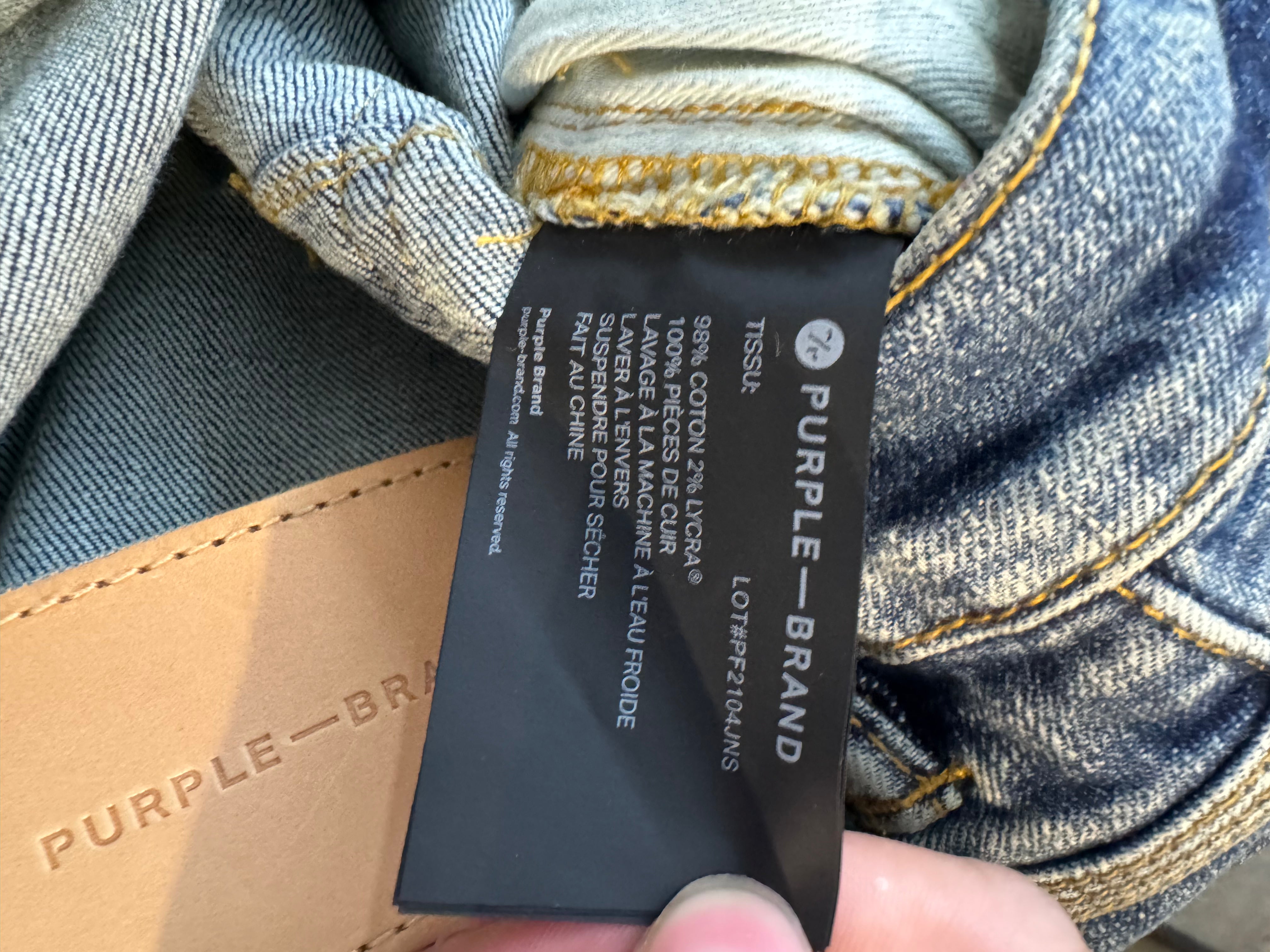 Purple Brand Jeans Paint Splatter Used 34