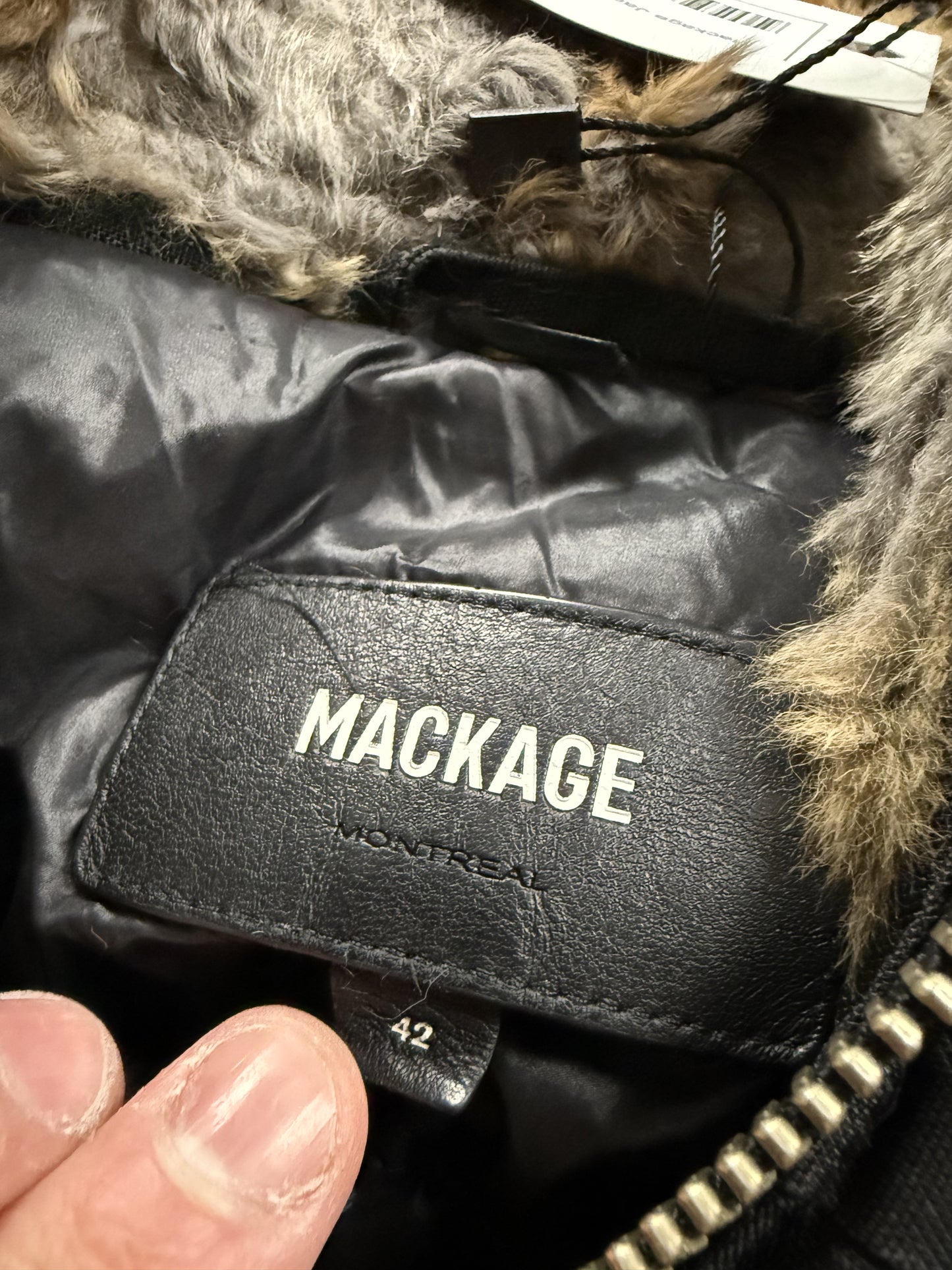 Mackage Jacket Black Fur Used 42 (Medium)