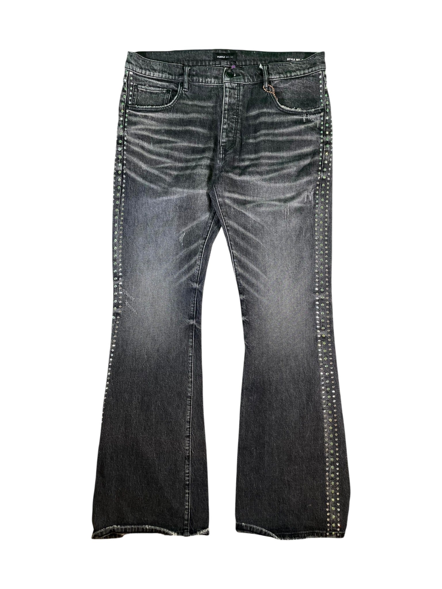Purple Brand Crystal Black Wash Jeans