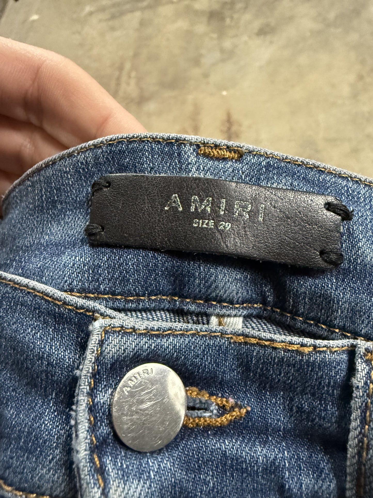 Amiri Plain Thrasher Light Wash (Repaired) Used 29