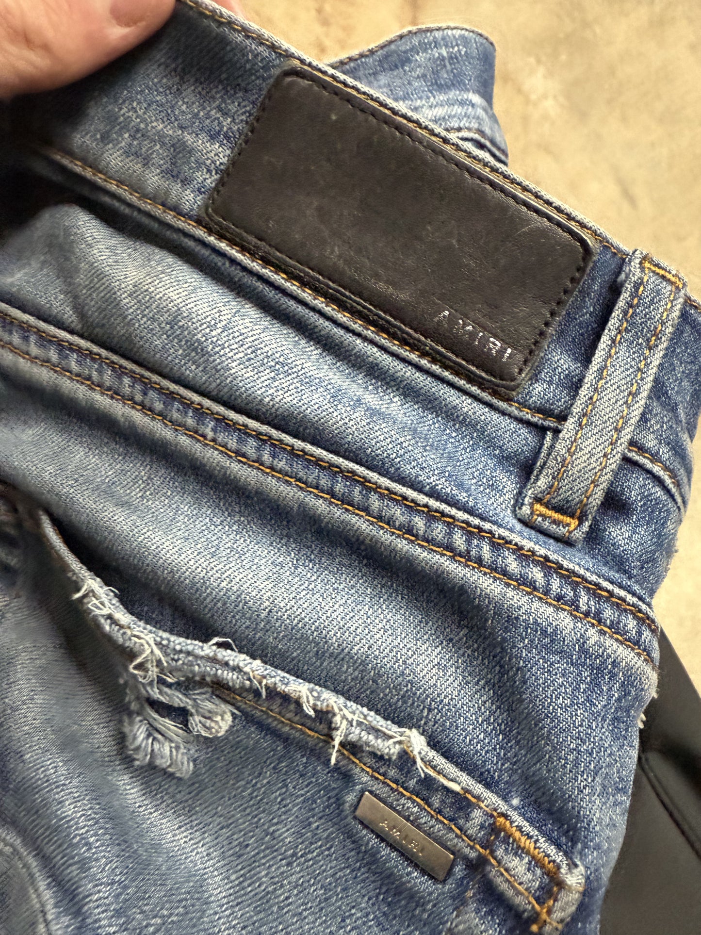 Amiri Plain Thrasher Light Wash (Repaired) Used 29