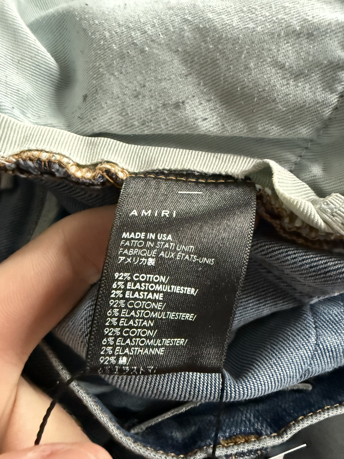 Amiri Plain Thrasher Light Wash (Repaired) Used 29