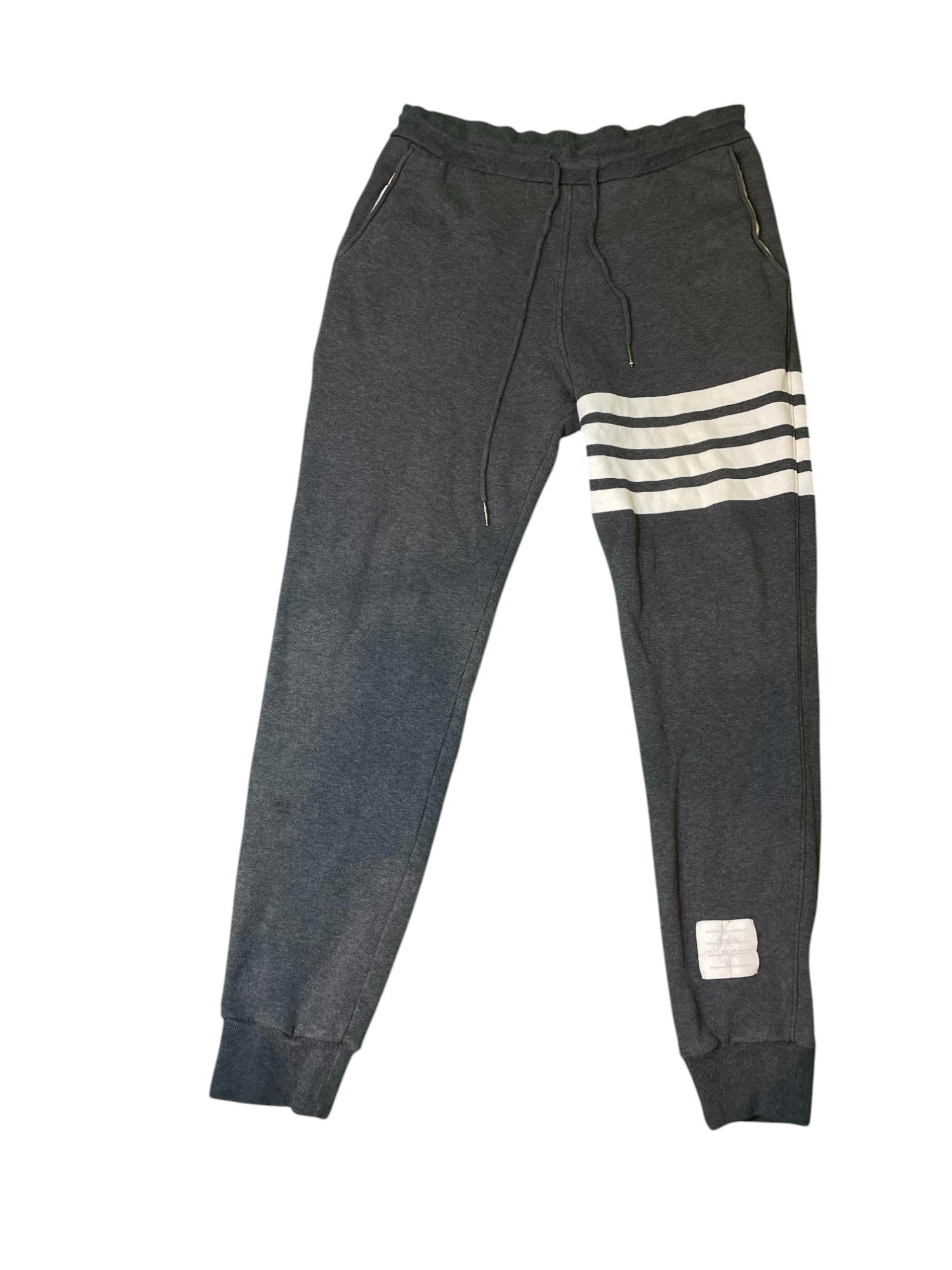 Thom Browne "Loopback" 4 Bar Charcoal Sweatpants