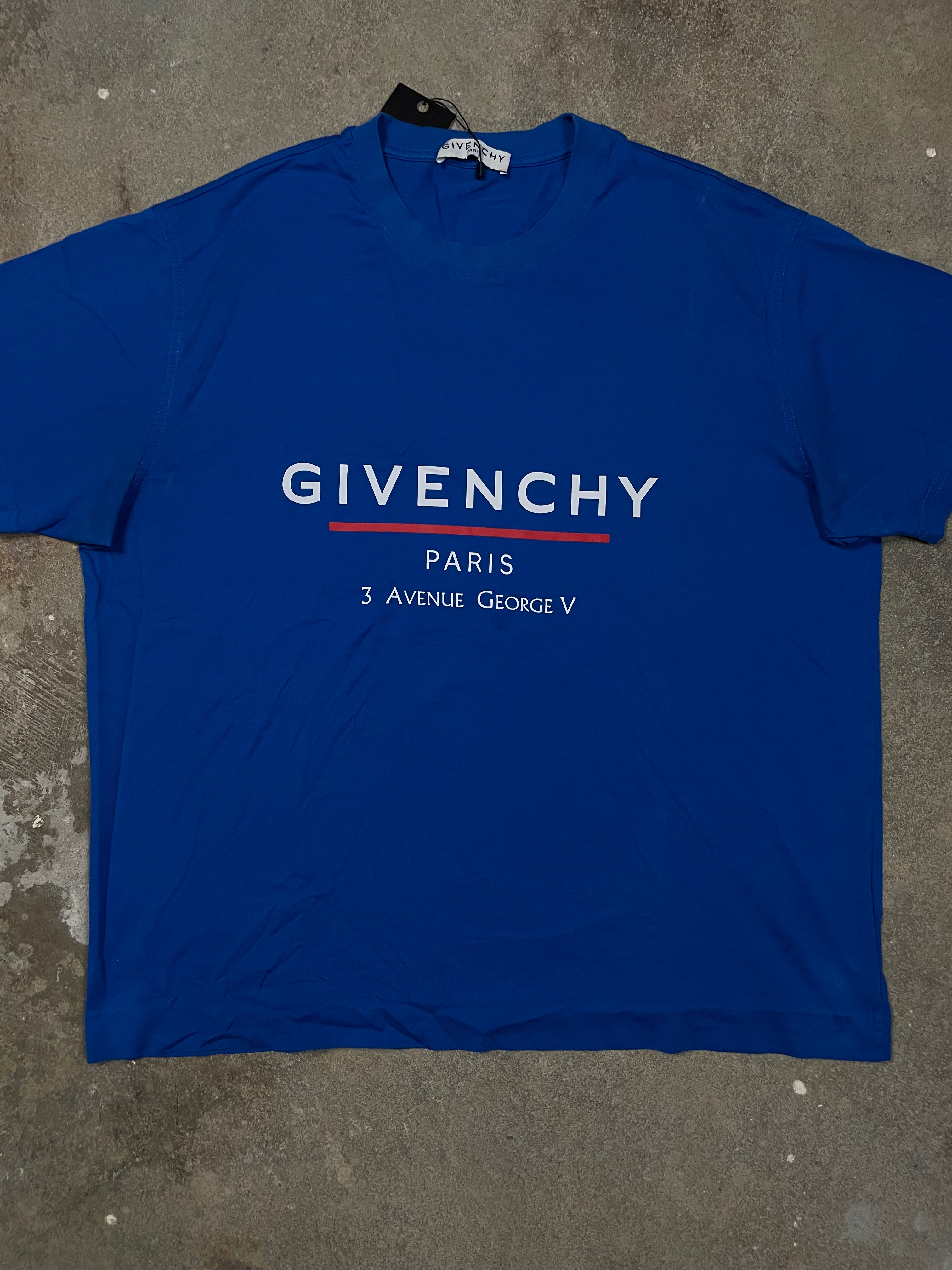 Givenchy Paris Tee Blue Small Used