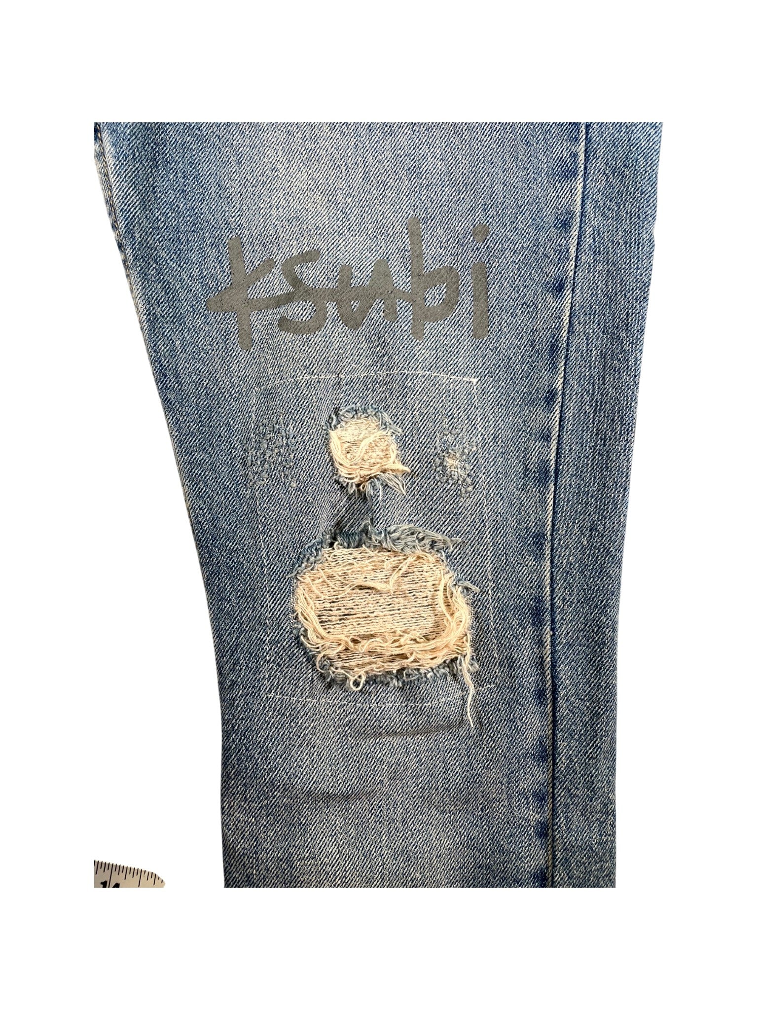 Ksubi Knee Logo Light Wash Jeans