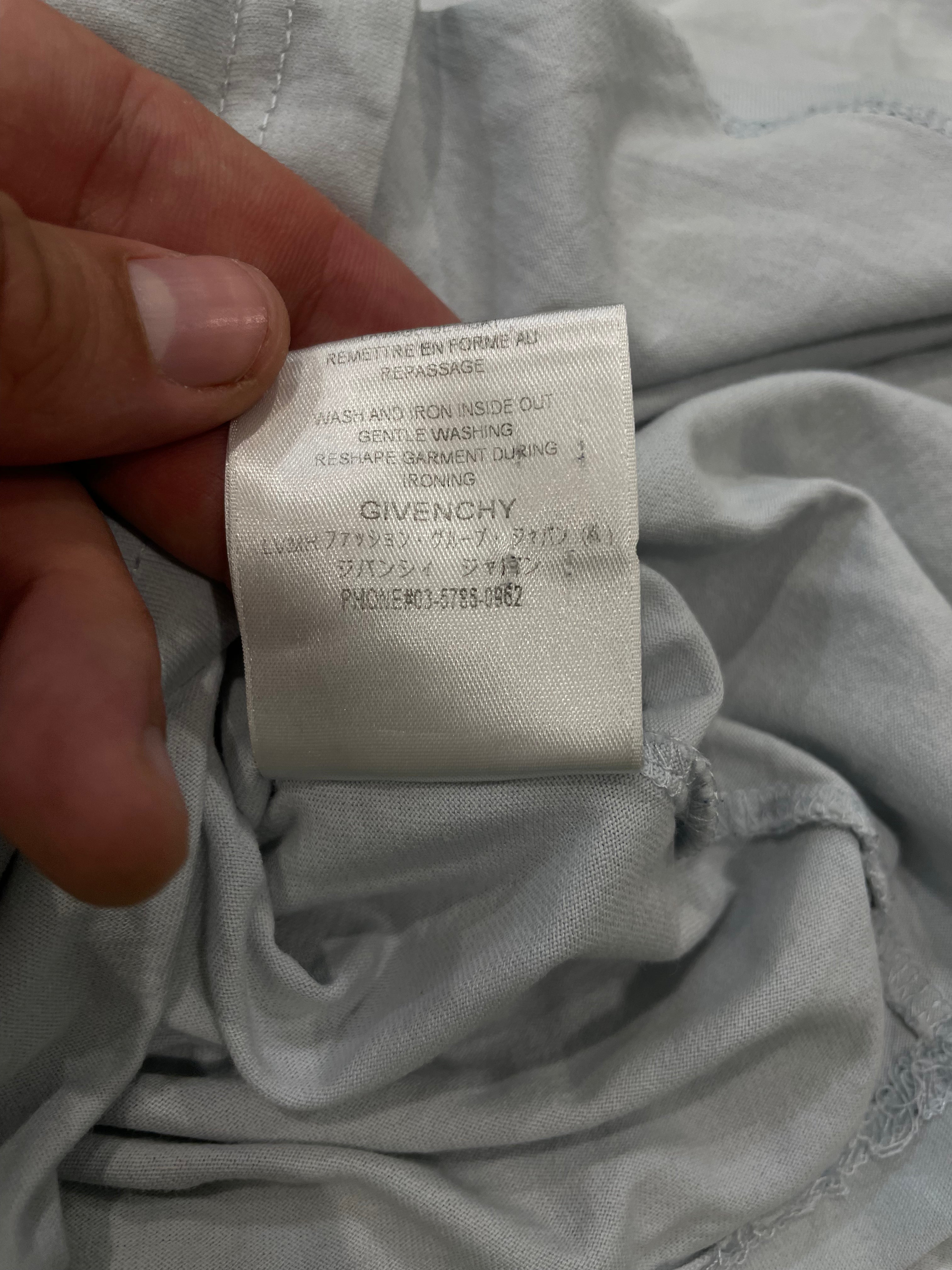 Givenchy Tee Baby Blue 3XL Used