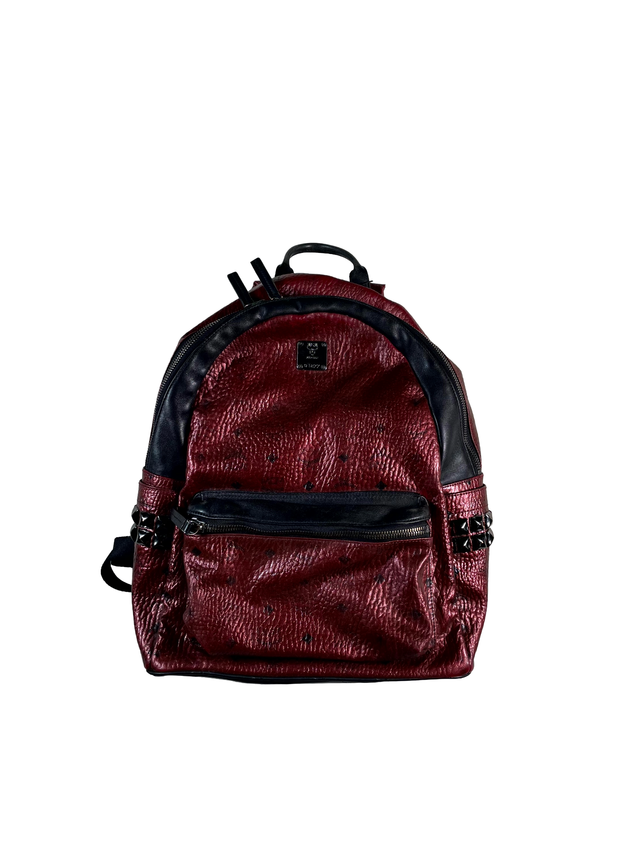 MCM Burgandy Bookbag