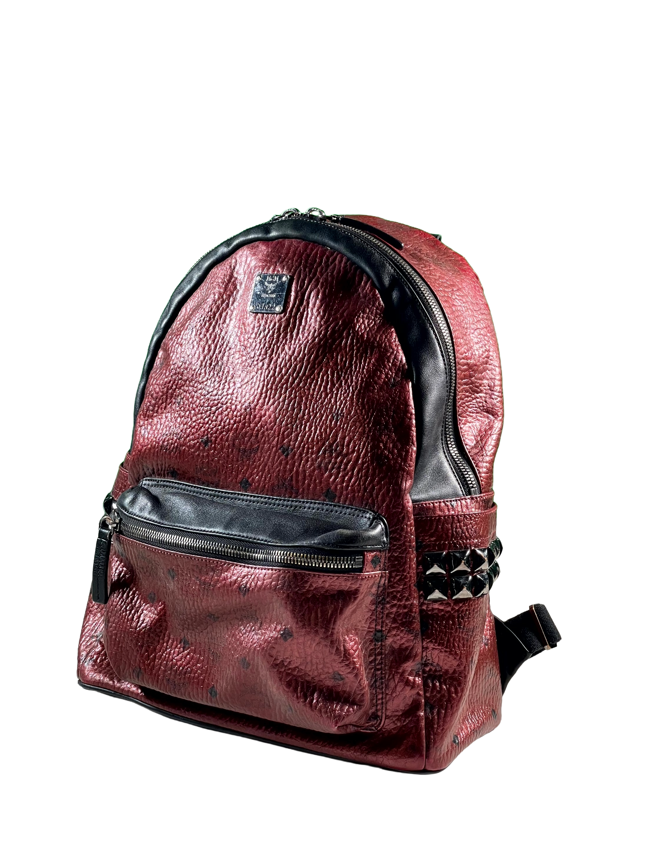 MCM Burgandy Bookbag