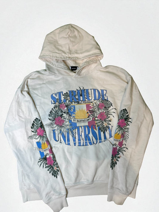 Rhude St Barth's Logo Cream Hoodie