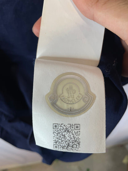 Moncler Patch Tee Navy White Used Medium