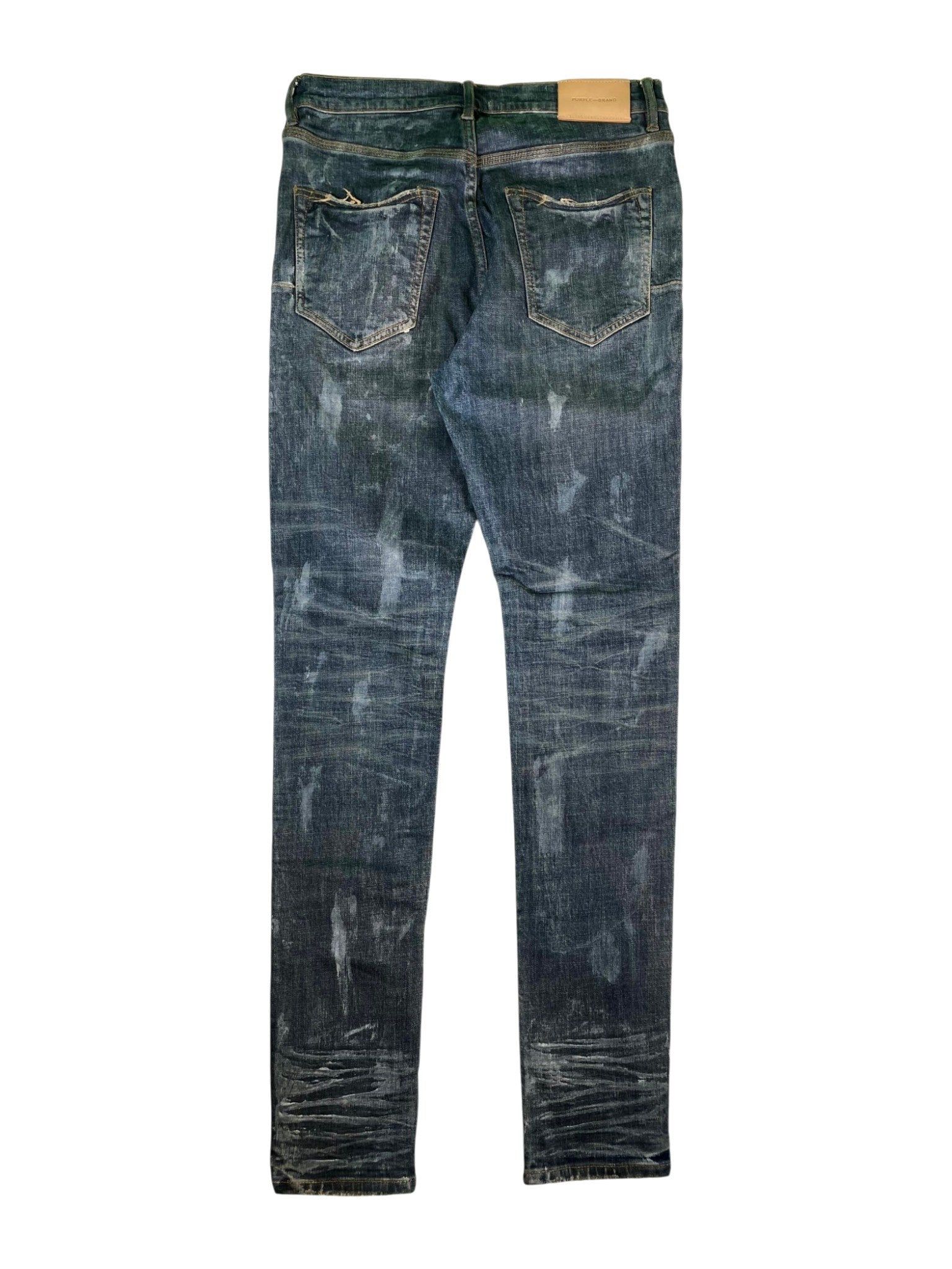 Purple Brand Waxed Navy & Gold Jeans