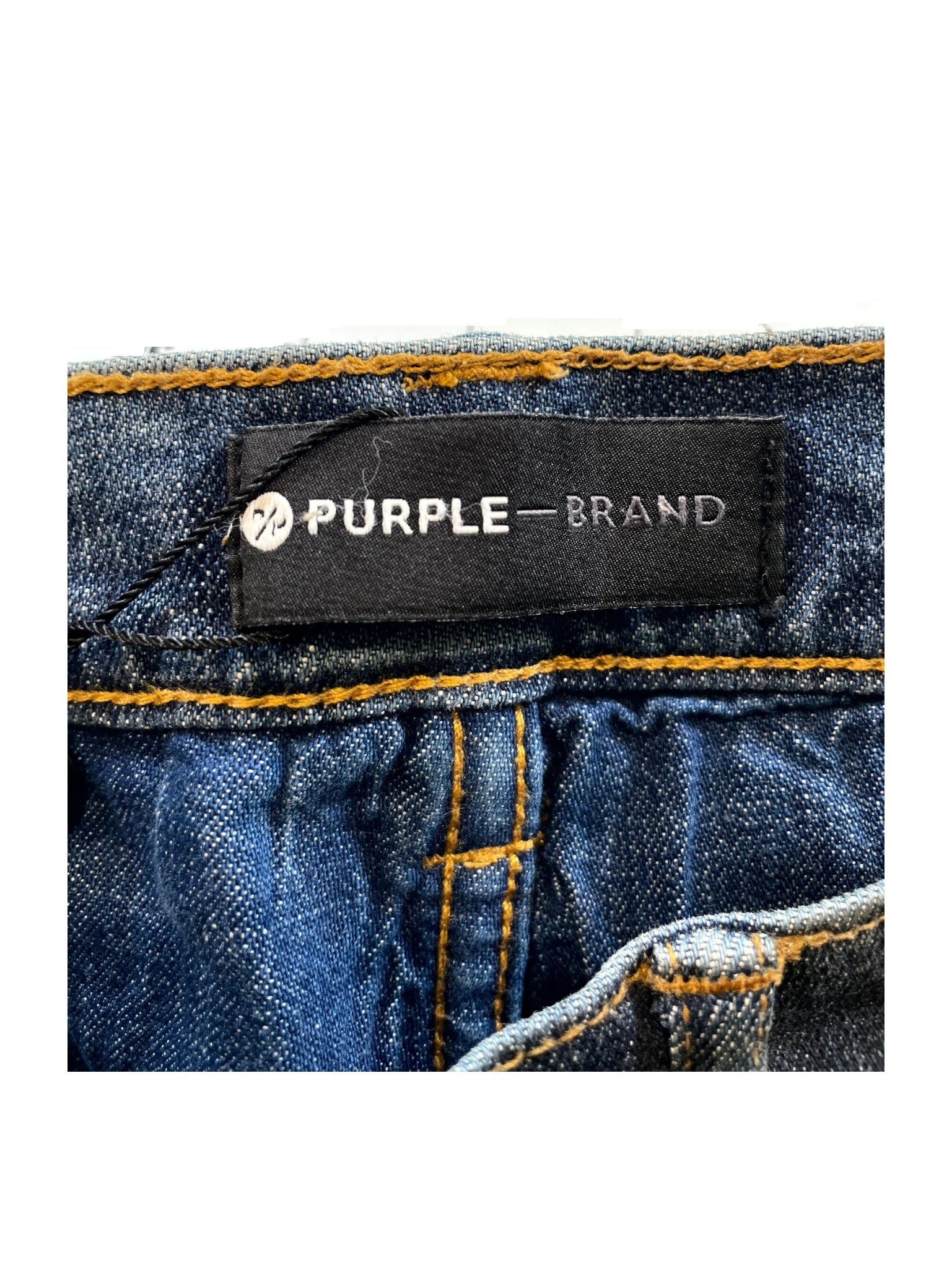 Purple Brand Waxed Navy & Gold Jeans